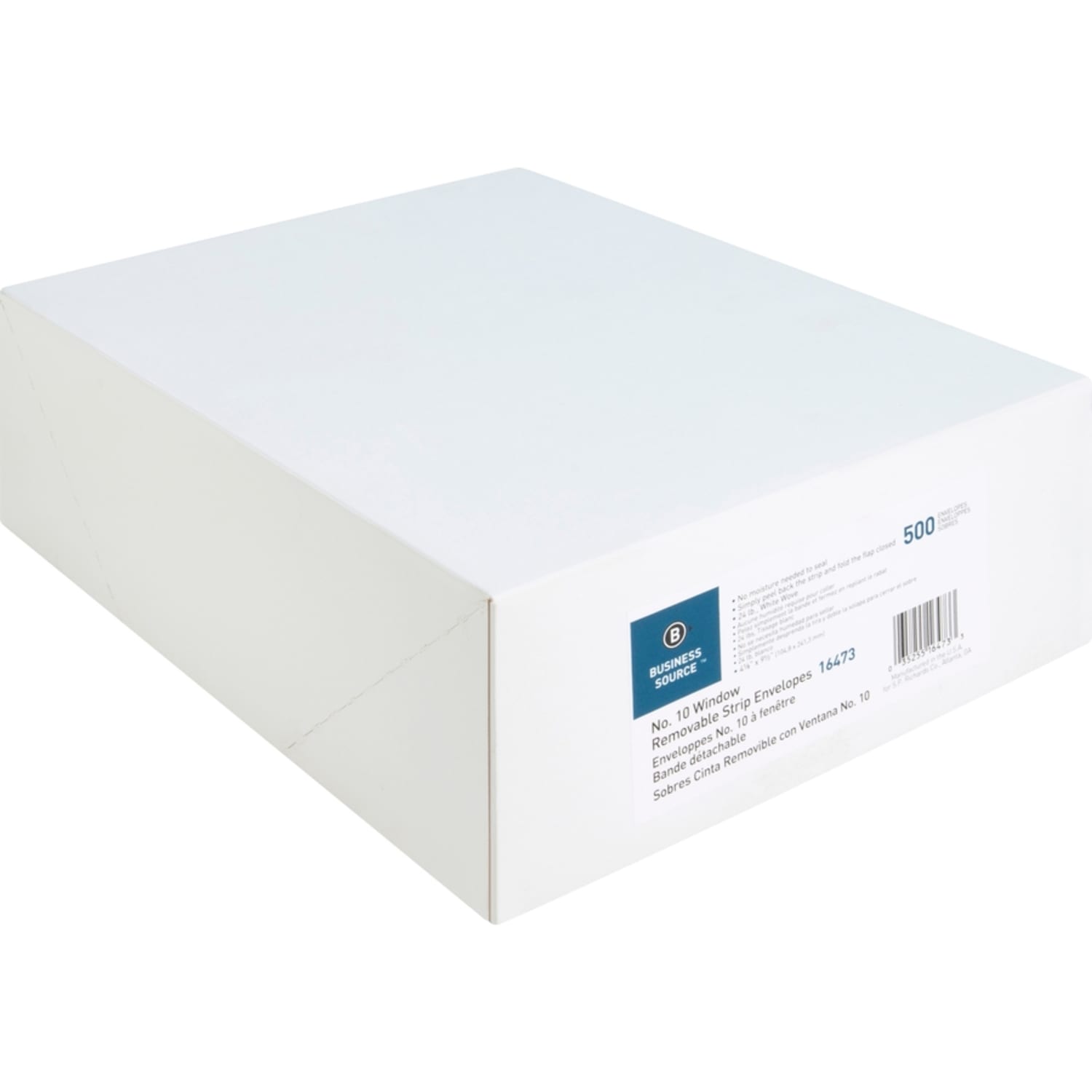 Business Source Security Tint Window Envelopes - Business - #10 - 9 1/2in Width x 4 1/8in Length - Peel & Seal - White - Wove - 500 / Box - Image 5