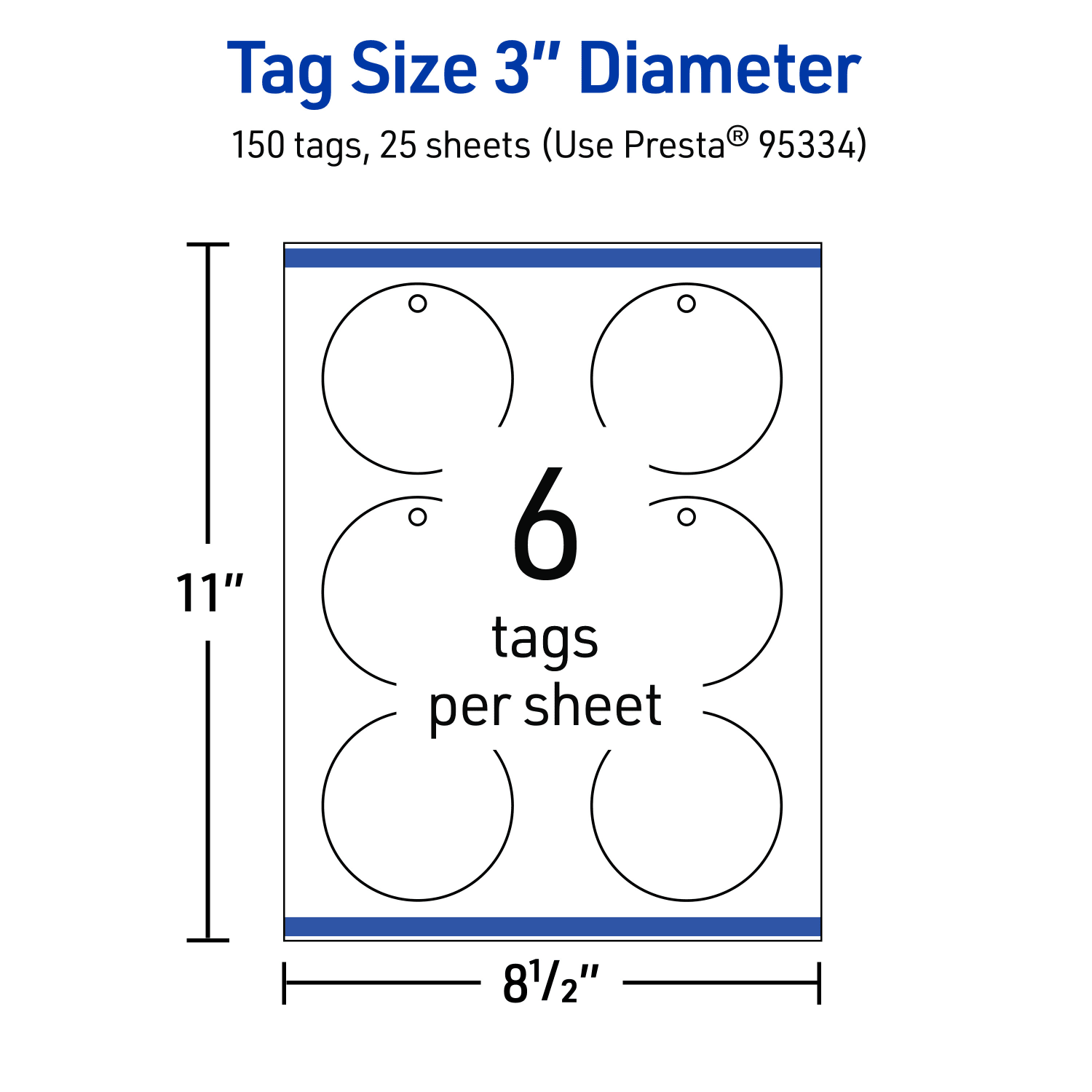 Avery Printable Tags With Sure Feed Technology, Print-To-The-Edge, 3in, Matte White, Pack Of 150 - Image 6