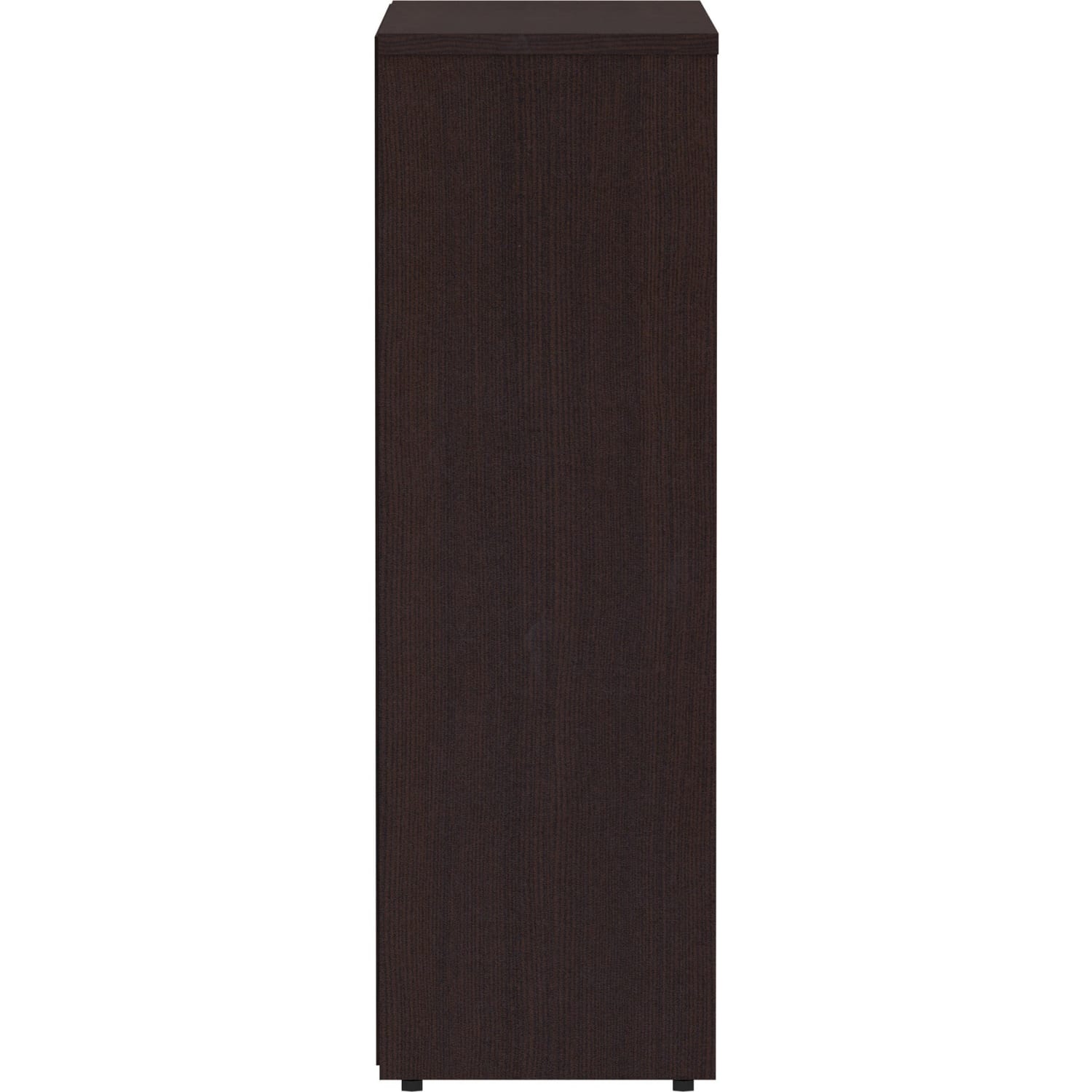 Lorell Essentials 3-Shelf Laminate Modular Shelving Bookcase,36inH x 36inW x 12inD, Espresso - Image 4