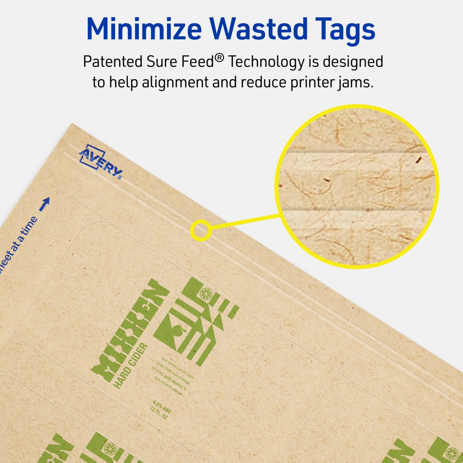 Avery Printable Tags With Sure Feed Technology, Print-To-The-Edge, 2inx3in, Kraft Brown, Pack Of 200 - Image 5