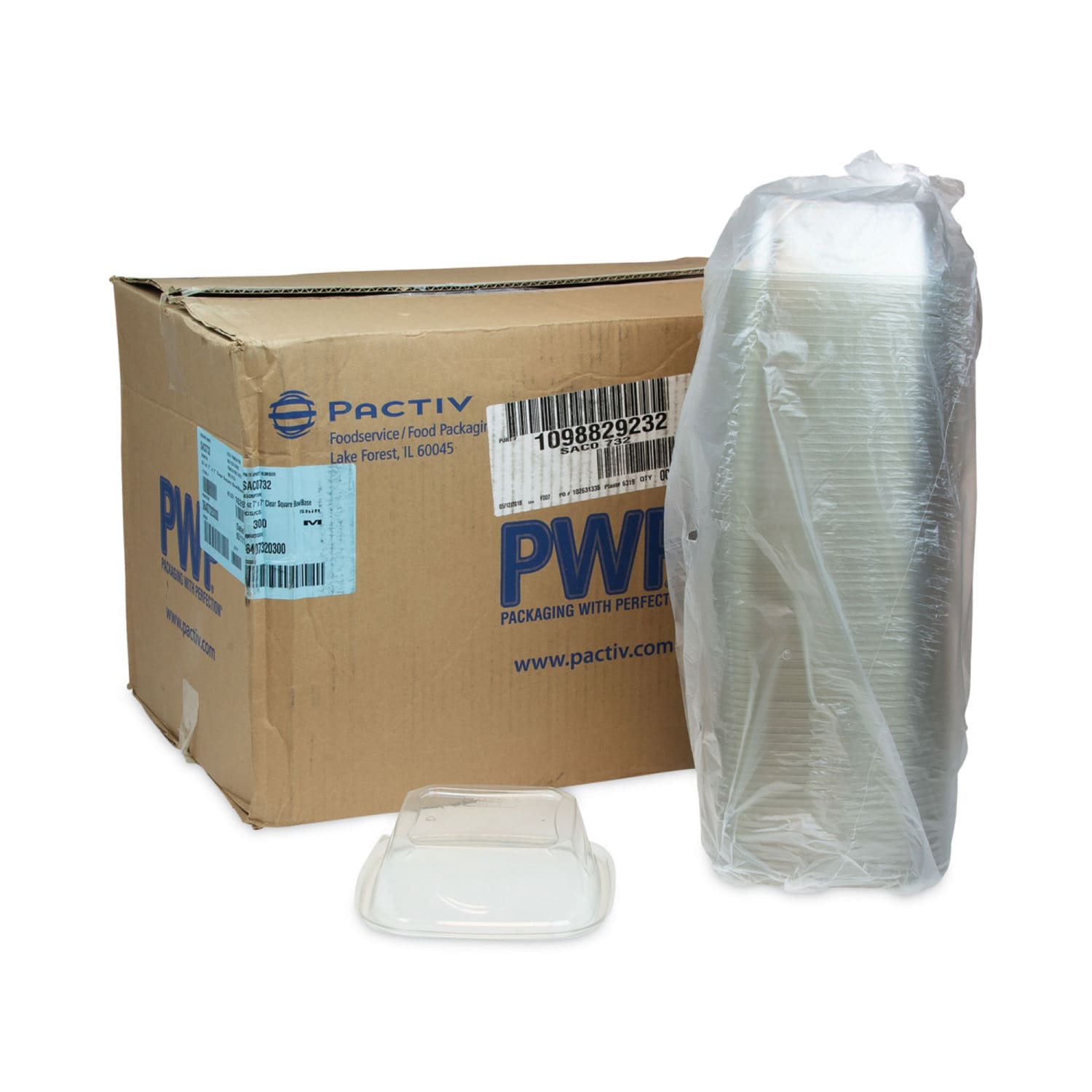 Pactiv Evergreen EarthChoice Square Bowls, 32 Oz, Clear, Plastic, Carton Of 300 Bowls - Image 5