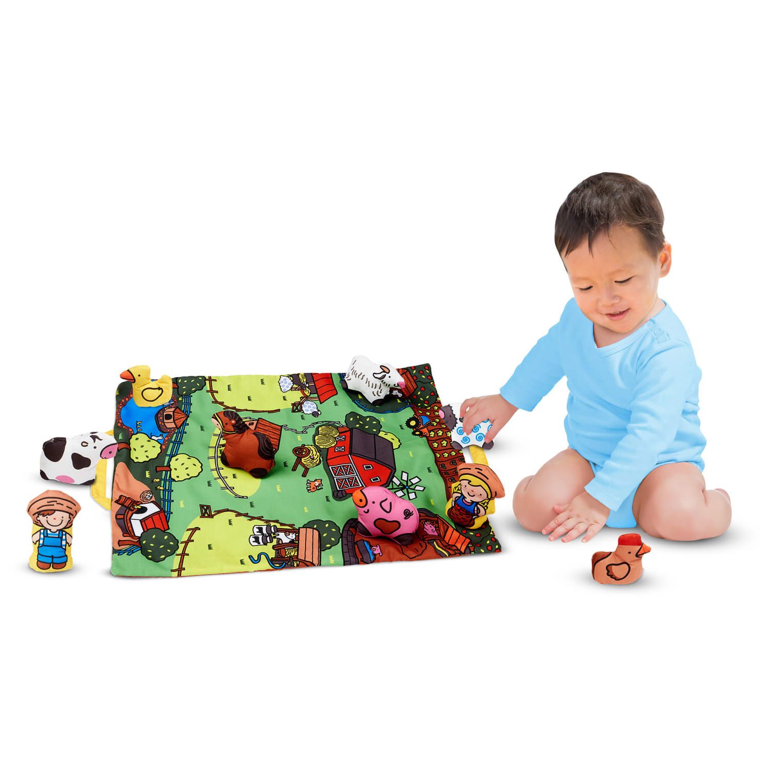 Melissa & Doug Take-Along Farm Play Mat, 19.25in X 14.5in - Image 5