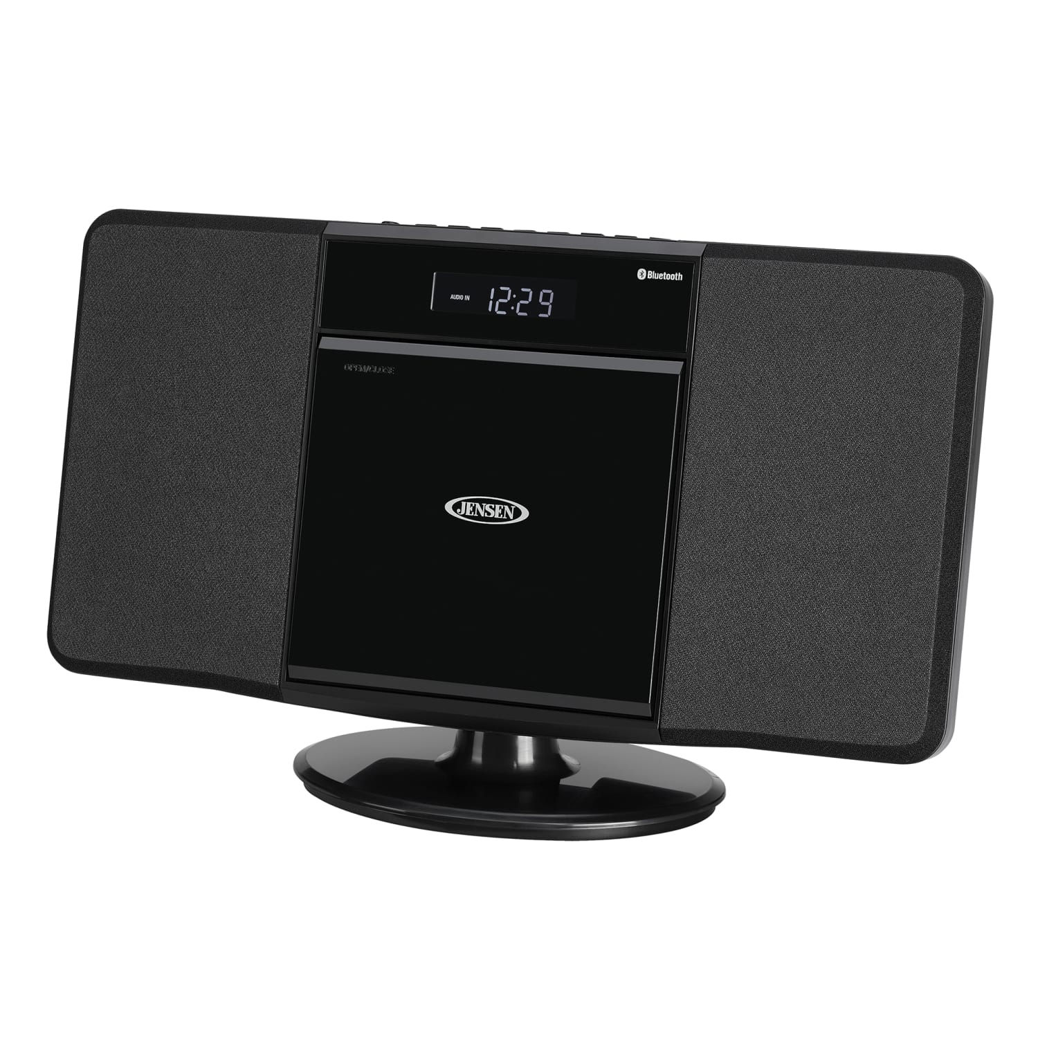 JENSEN Bluetooth JBS-300 Wall-Mountable Music System With CD Player And AM/FM Radio, 9.33inH x 14.84inW x 3.54inD, Black - Image 3
