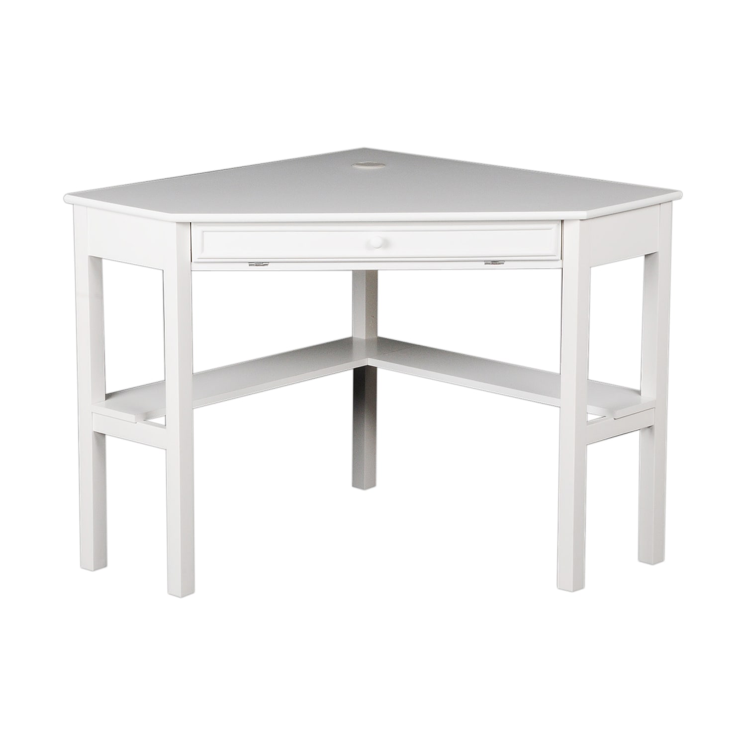 SEI White Corner Computer Desk - 30in Height x 32.25in Width x 48in Length - Assembly Required - White - Image 3