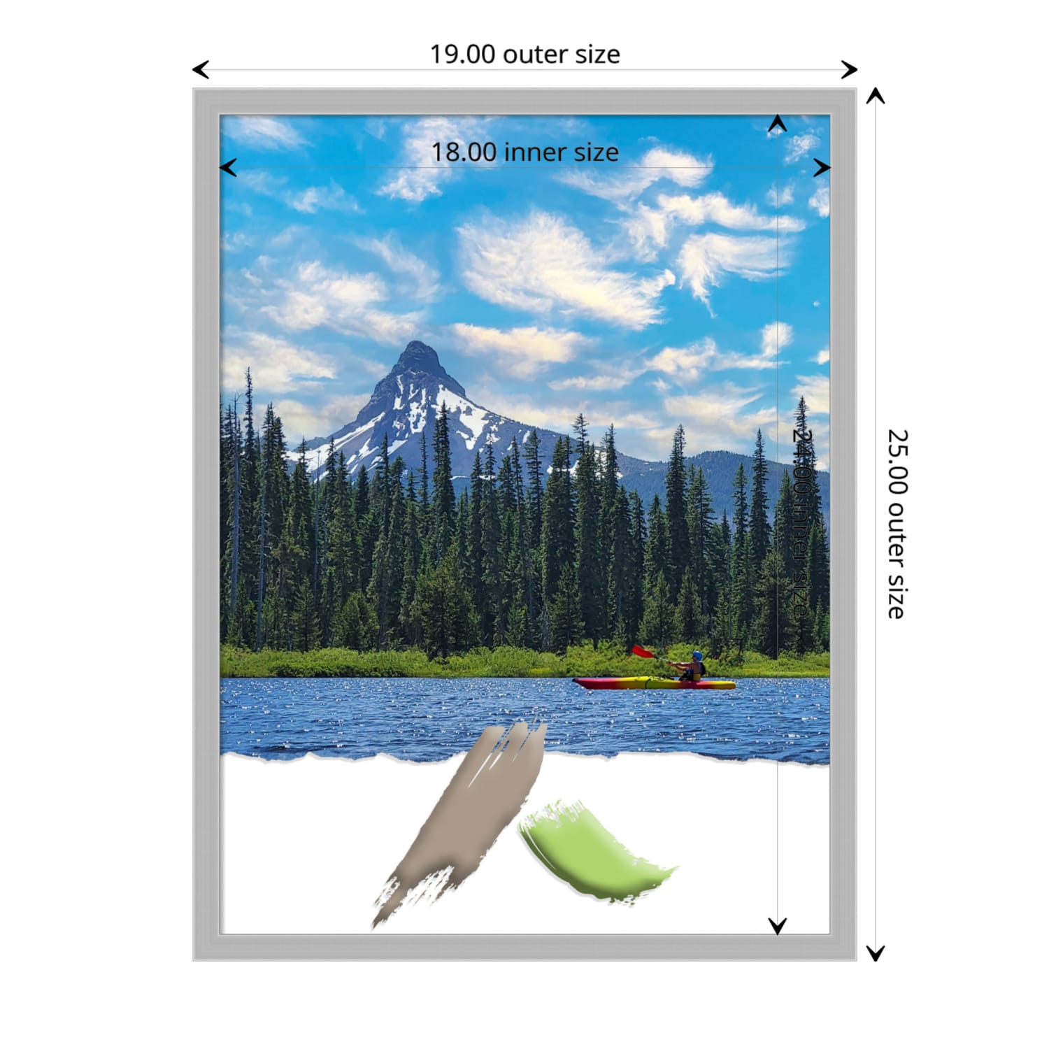 Amanti Art Picture Frame, Opening Size 18in x 24in, 19in x 25in, Hera Chrome - Image 5