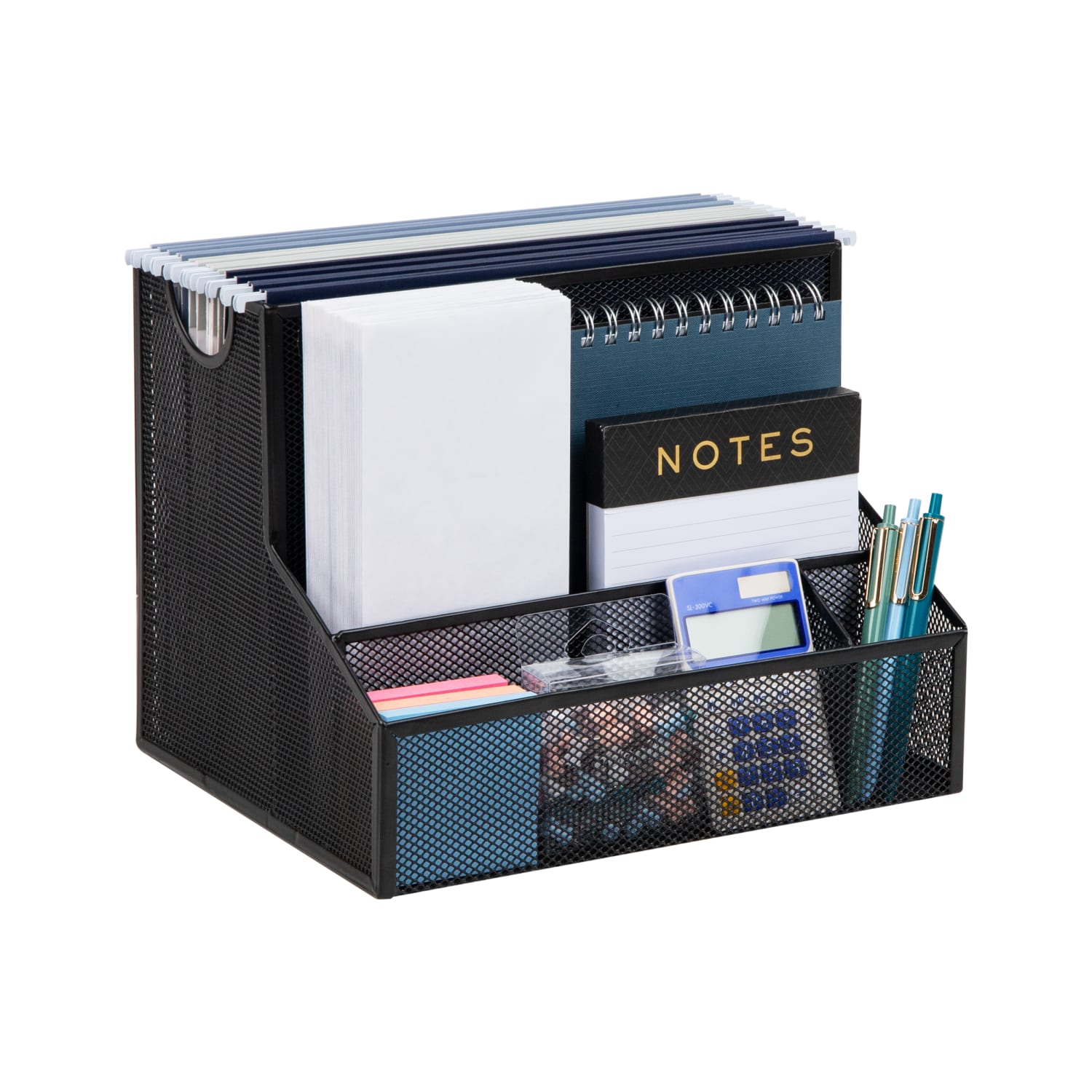 Mind Reader Desktop Organizer Vertical File Storage, 9-1/2inH x 9-1/2inW x 12-243/20 D, Black