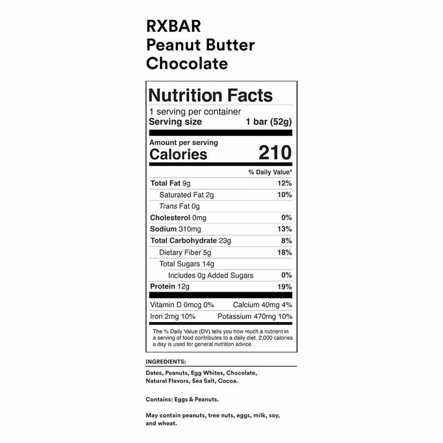 RXBAR Protein Bars, Peanut Butter Chocolate, 1.8 Oz, Pack Of 12 Bars - Image 6