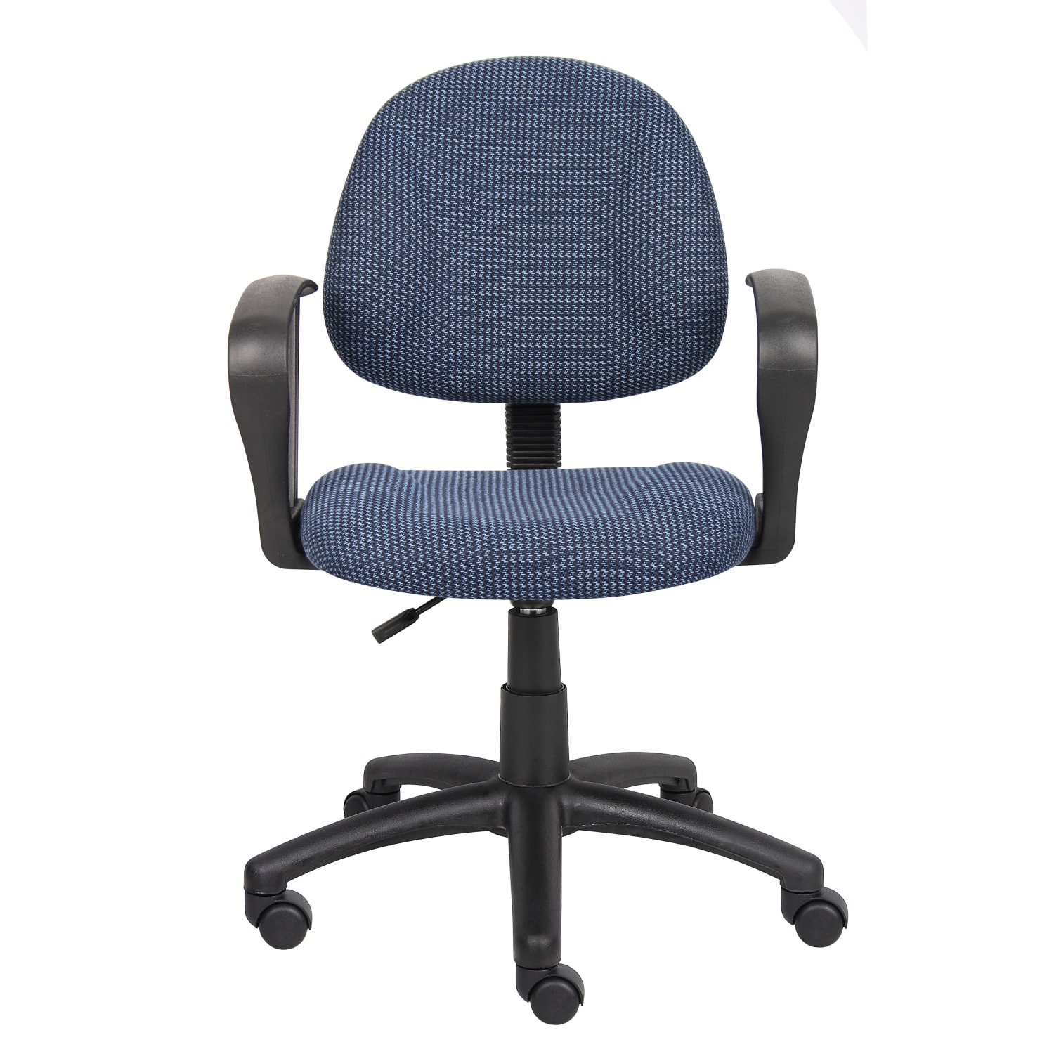 Boss Office Products Fabric Deluxe Posture Task Chair With Loop Arms, Blue/Black - Image 3