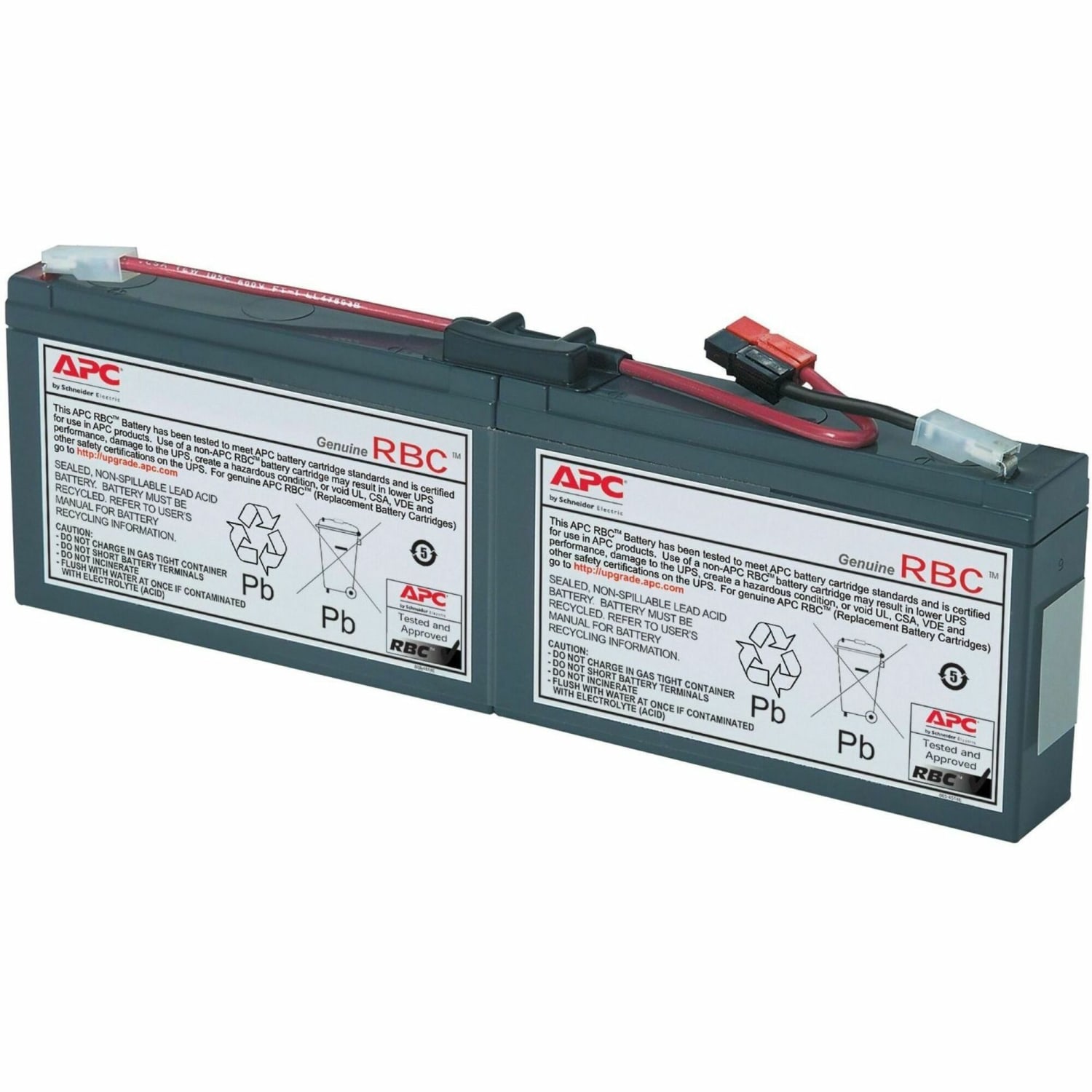 APC Replacement Battery Cartridge #18 - UPS battery - 1x battery - lead acid - black -  - RBC18