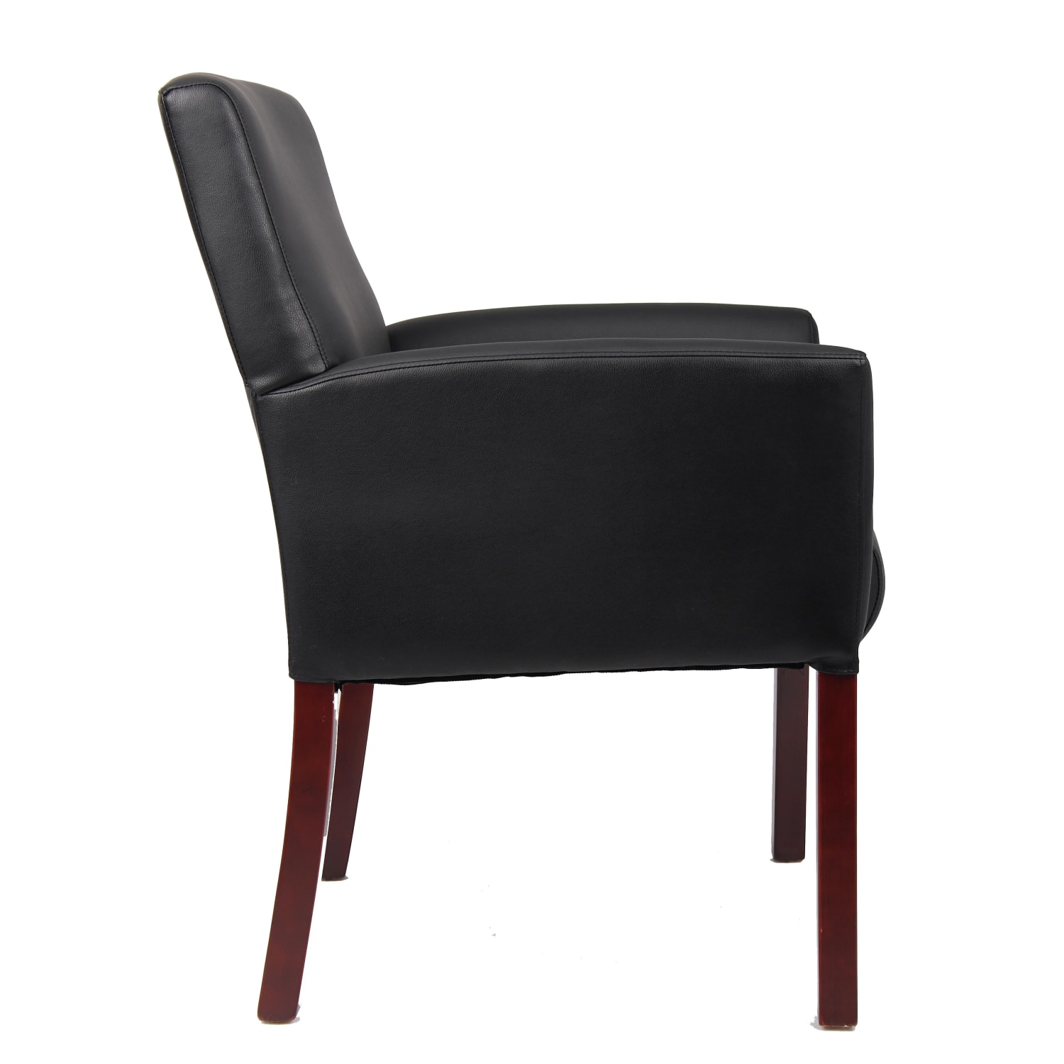Boss Office Products BoxArm Guest Chair BlackMahogany PopularChairscom Boss Office Products Box Arm Guest Chair BlackMahogany PopularChairscom