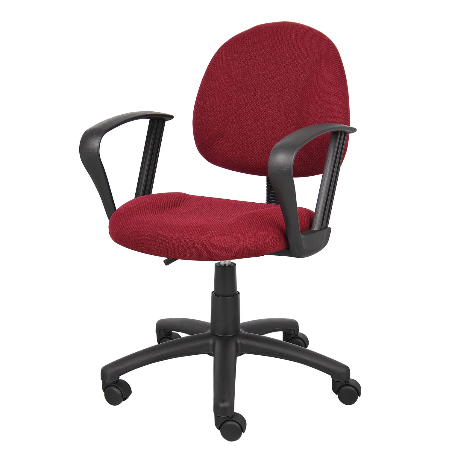 Boss Office Products Fabric Deluxe Posture Task Chair With Loop Arms BurgundyBlack PopularChairscom Boss Office Products Fabric Deluxe Posture Task Chair With Loop Arms BurgundyBlack PopularChairscom