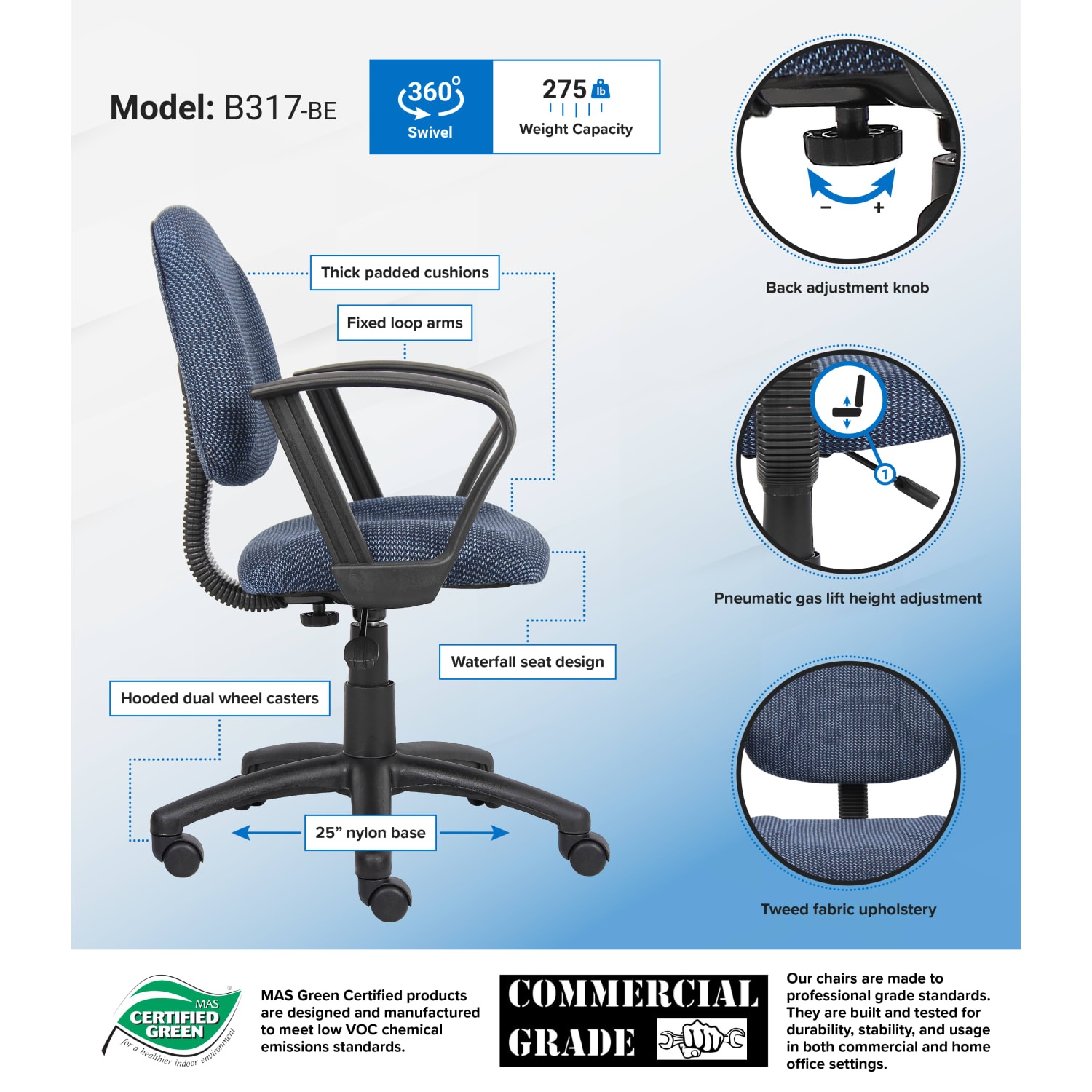 Boss Office Products Fabric Deluxe Posture Task Chair With Loop Arms BurgundyBlack PopularChairscom Boss Office Products Fabric Deluxe Posture Task Chair With Loop Arms BurgundyBlack PopularChairscom