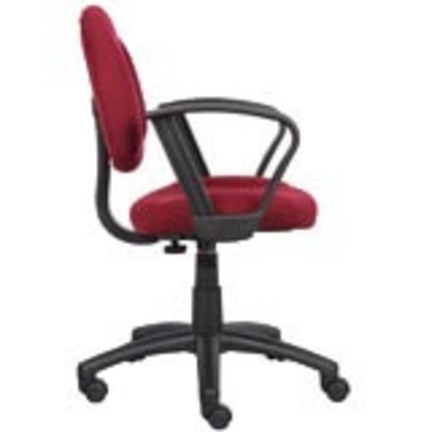 Boss Office Products Fabric Deluxe Posture Task Chair With Loop Arms BurgundyBlack PopularChairscom Boss Office Products Fabric Deluxe Posture Task Chair With Loop Arms BurgundyBlack PopularChairscom