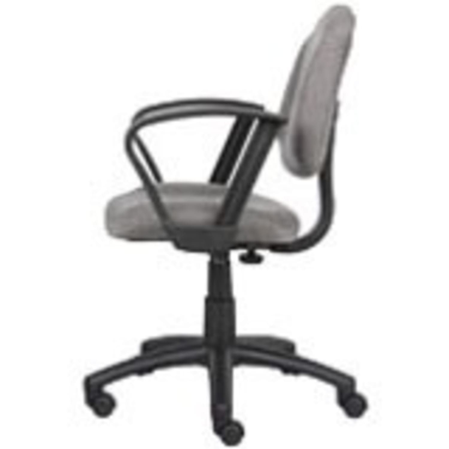 Boss Office Products Fabric Deluxe Posture Task Chair With Loop Arms GrayBlack PopularChairscom Boss Office Products Fabric Deluxe Posture Task Chair With Loop Arms GrayBlack PopularChairscom