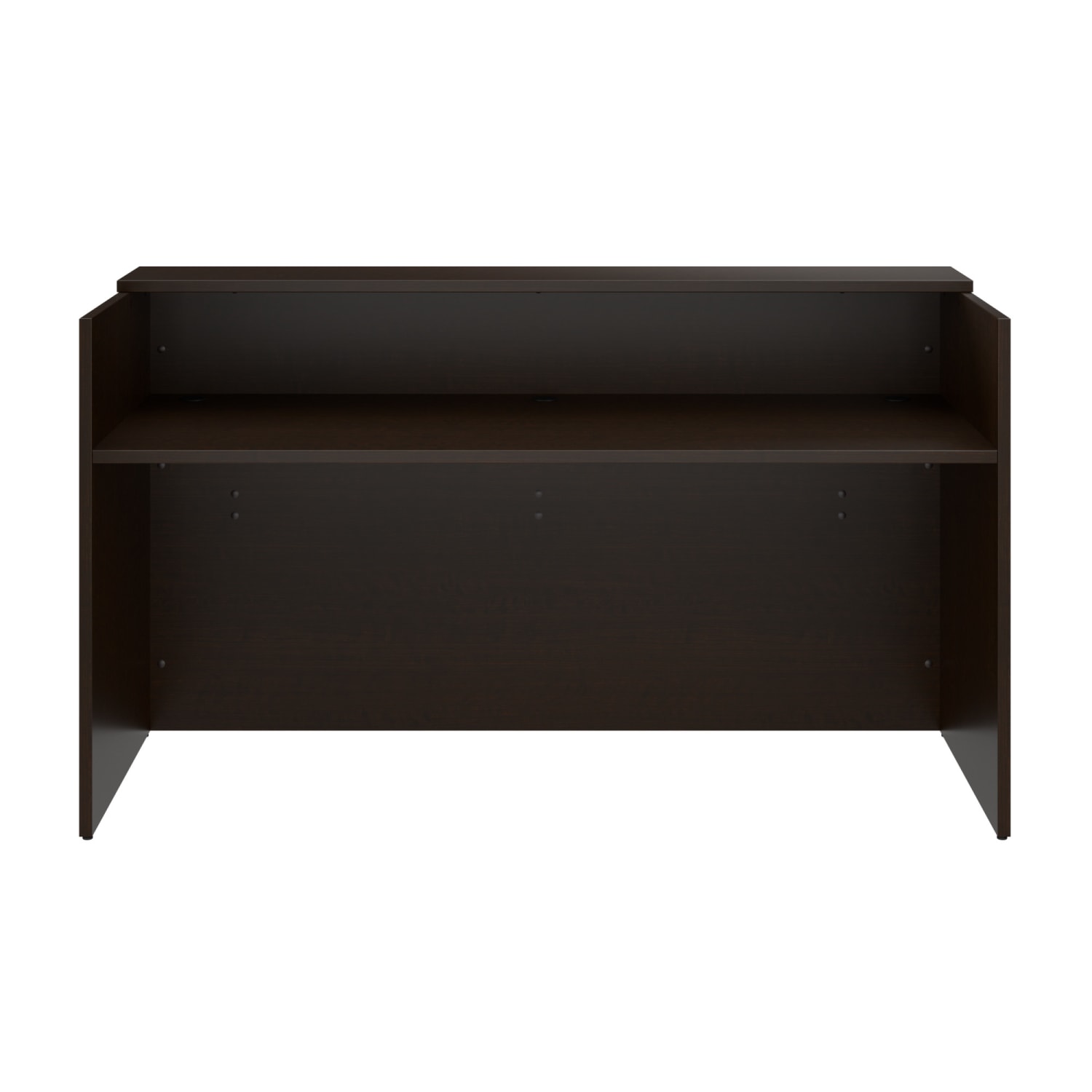 Bush Business Furniture Arrive 72inW Reception Desk With Shelf, Mocha Cherry, Standard Delivery - Image 3