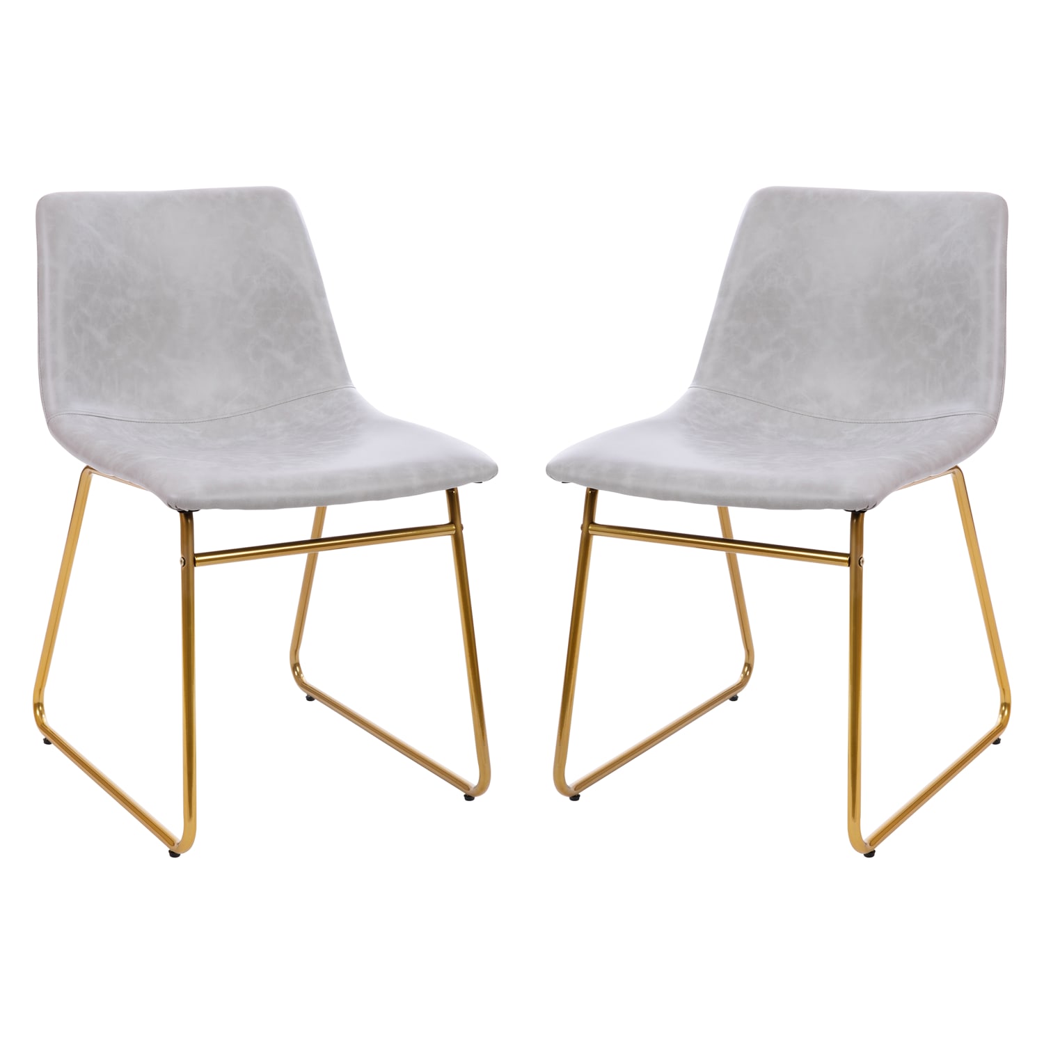Flash Furniture Commercial Grade Dining Chairs, Light Gray/Gold, Set Of 2 Chairs - Image 4
