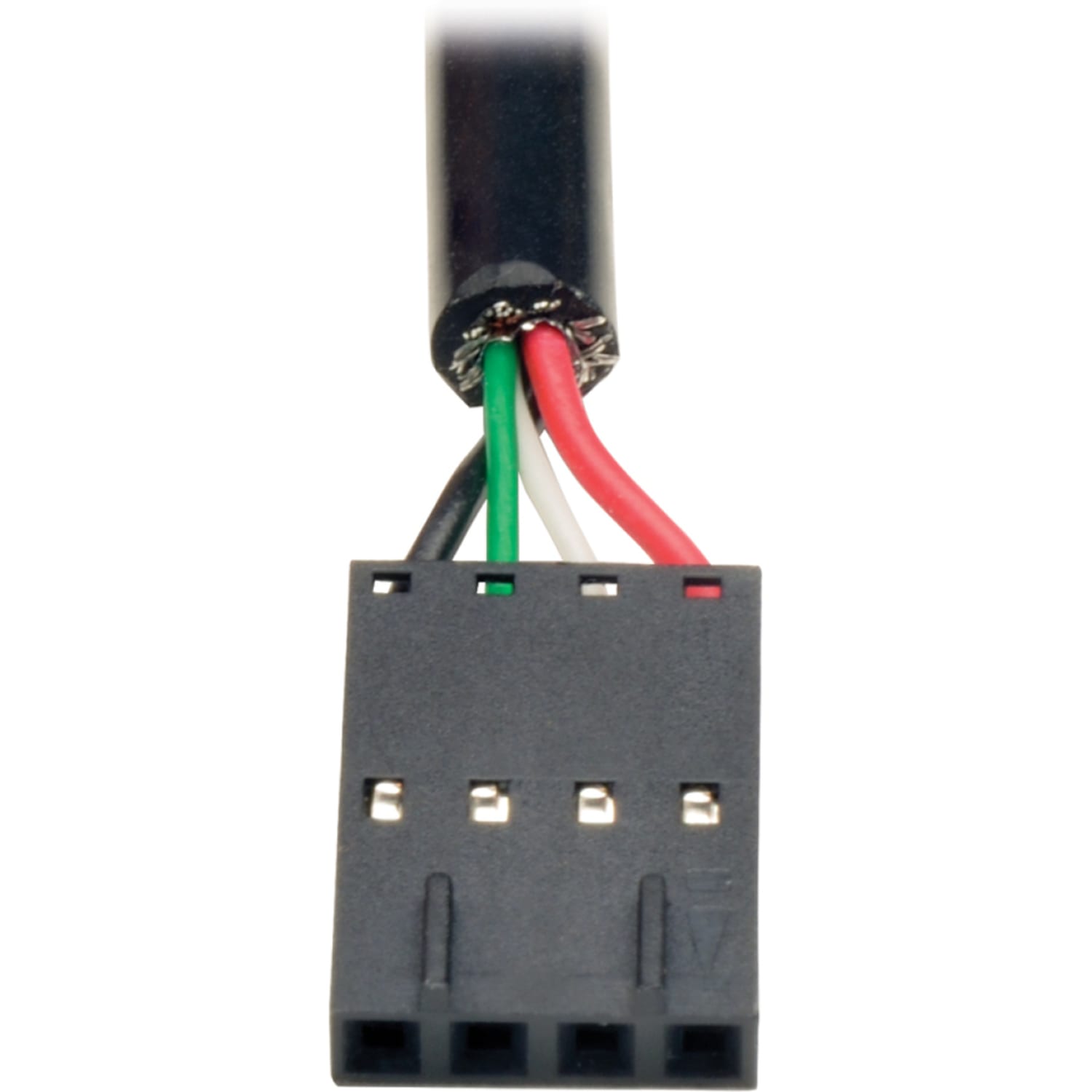 Eaton Tripp Lite Series USB 2.0 A Female to USB Motherboard 4-PIN IDC Header Cable, 6-in. (15.24 cm) - USB internal to external adapter - USB (F) to 4 pin USB 2.0 header (F) - 6 in - black - Image 3