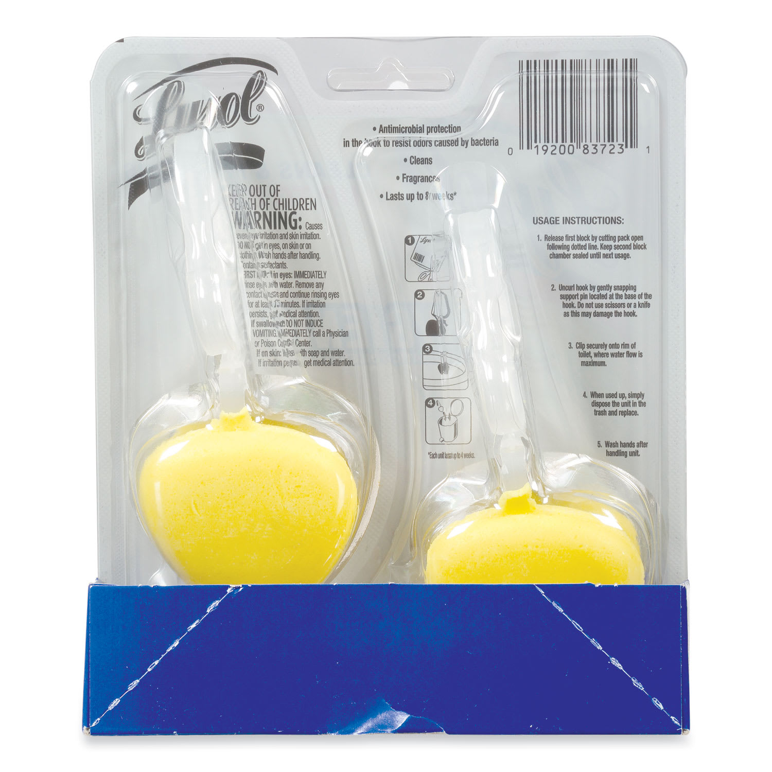 LYSOL Brand Hygienic Automatic Toilet Bowl Cleaner, Lemon Breeze, 2/Pack - Image 3