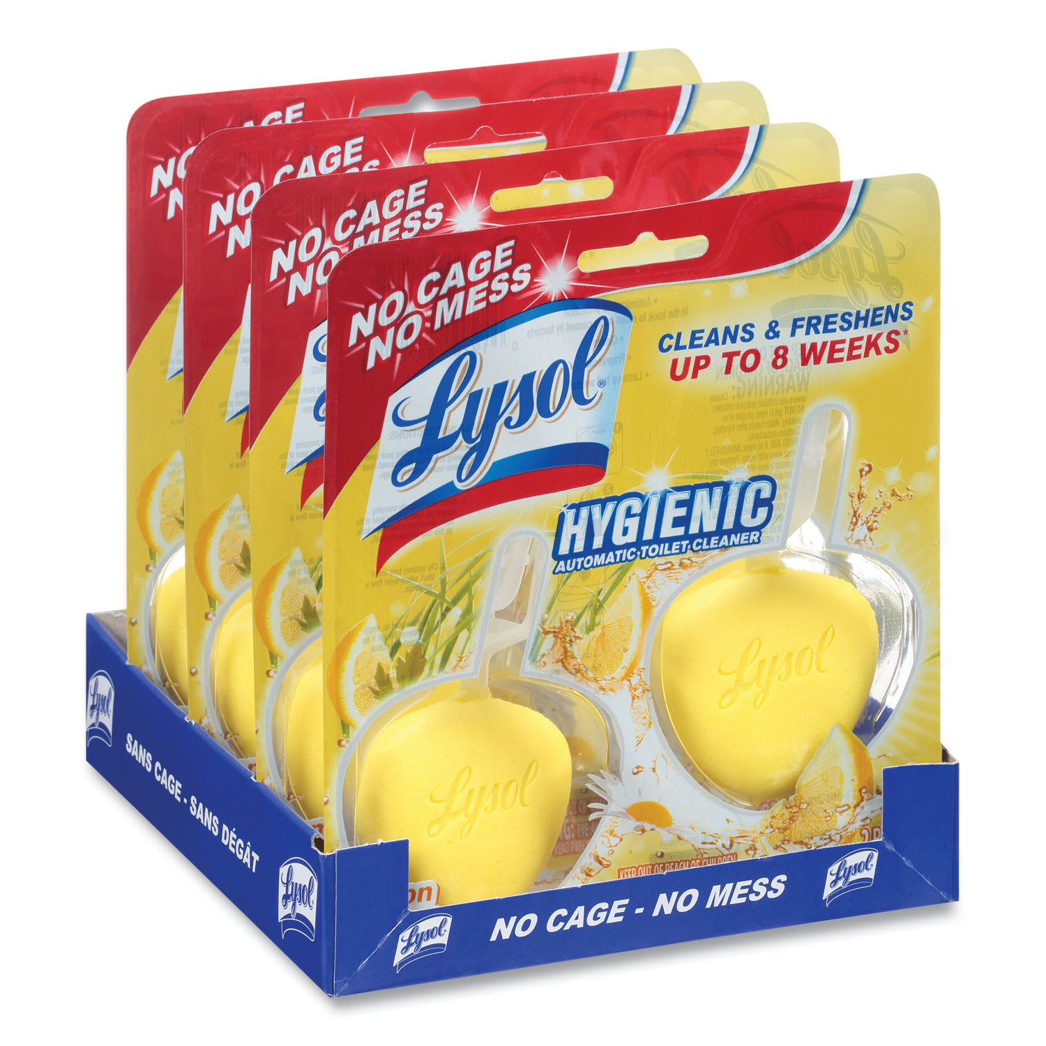 LYSOL Brand Hygienic Automatic Toilet Bowl Cleaner, Lemon Breeze, 2/Pack - Image 4