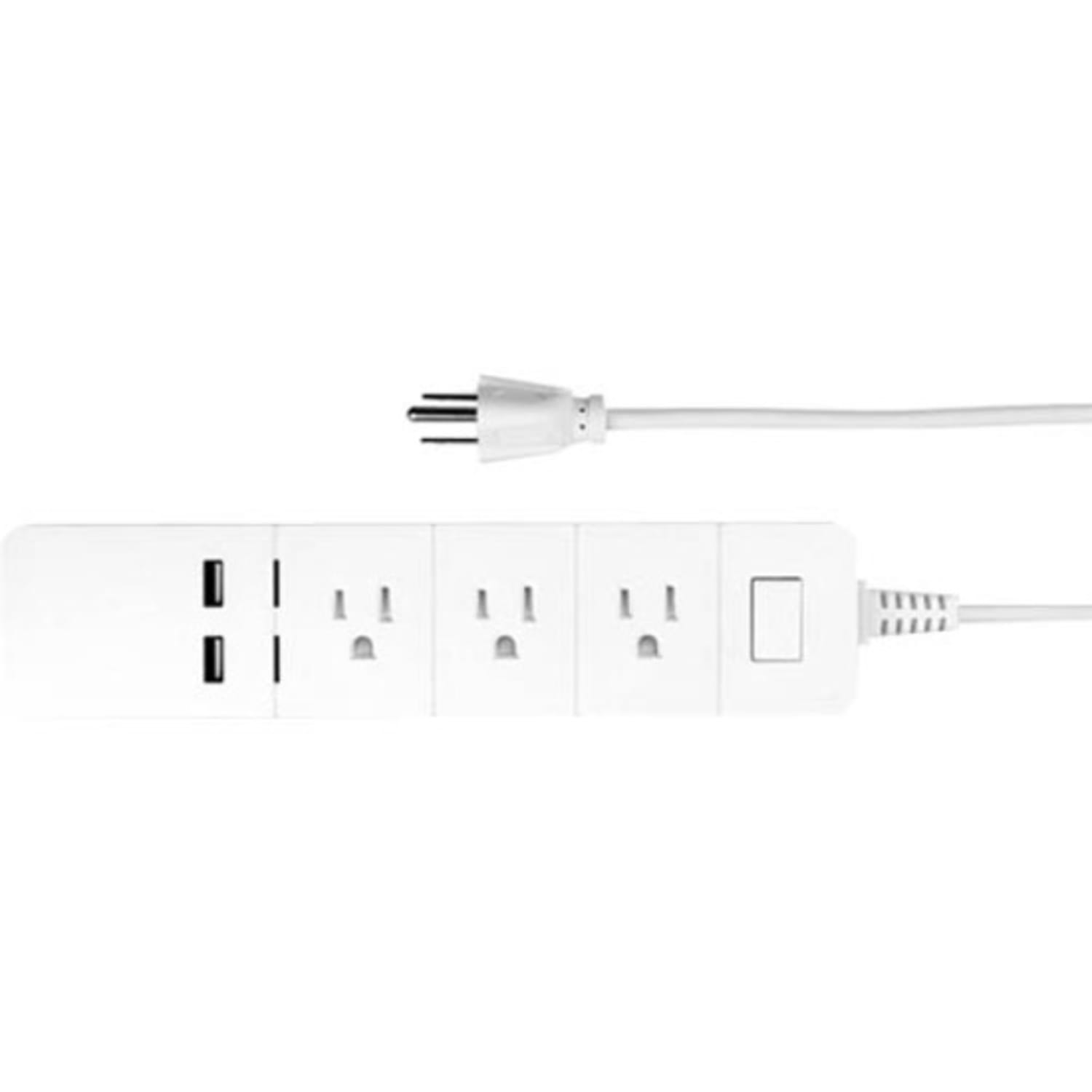 Aluratek 3-Outlet Surge Suppressor/Protector - 3 x AC Power, 2 x USB - Image 4