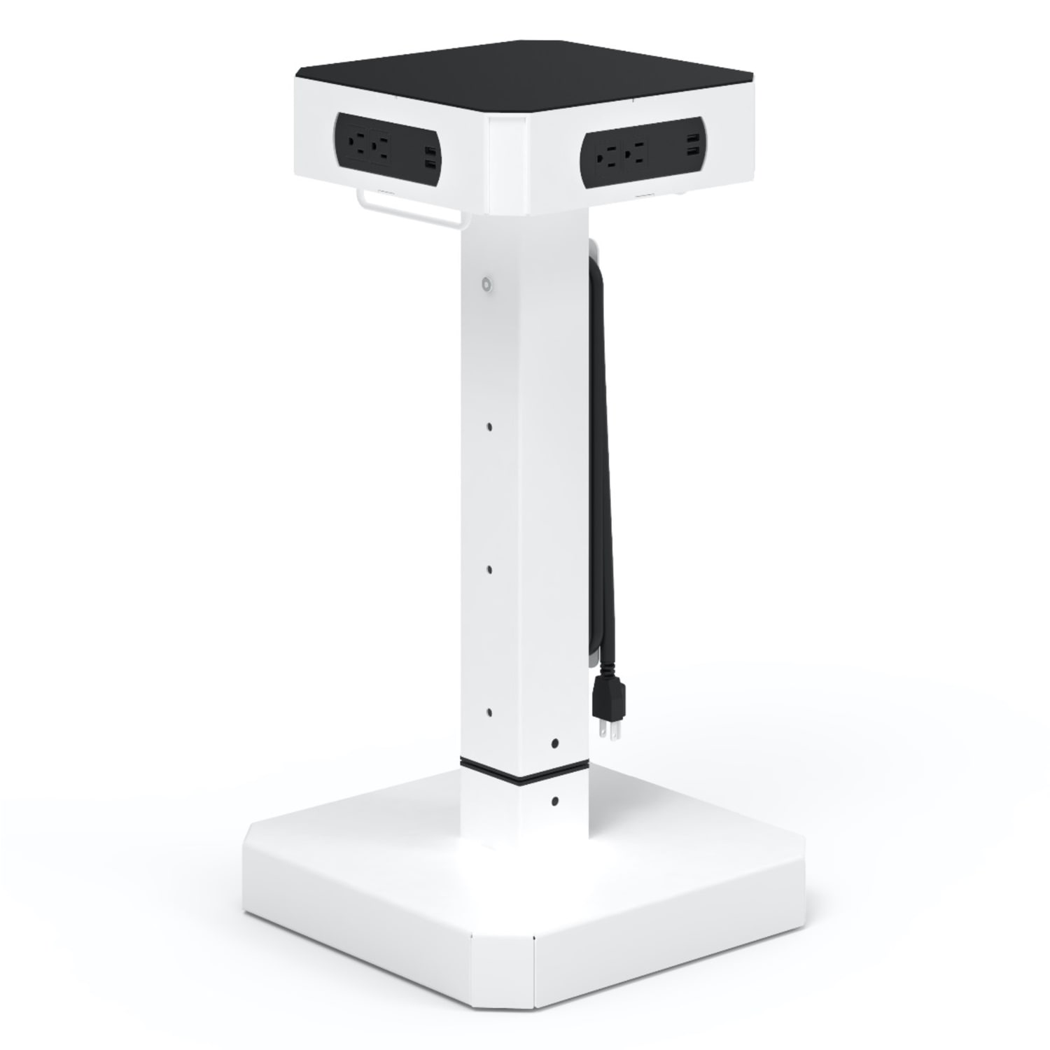 Luxor LuxPower 16-Device AC And USB Charging Tower, White - Image 3