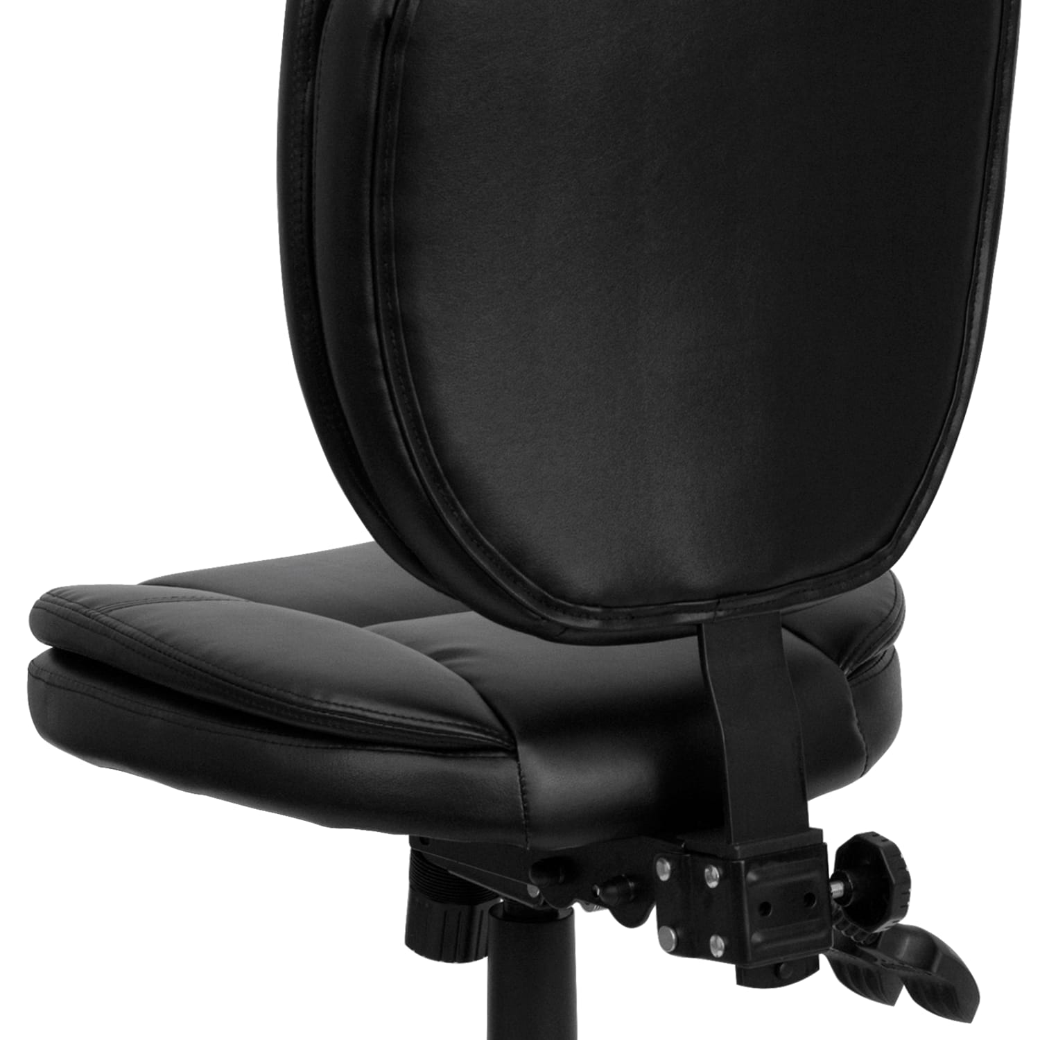 Flash Furniture LeatherSoft Faux Leather Mid Back Multifunction Ergonomic Swivel Task Chair Black PopularChairscom