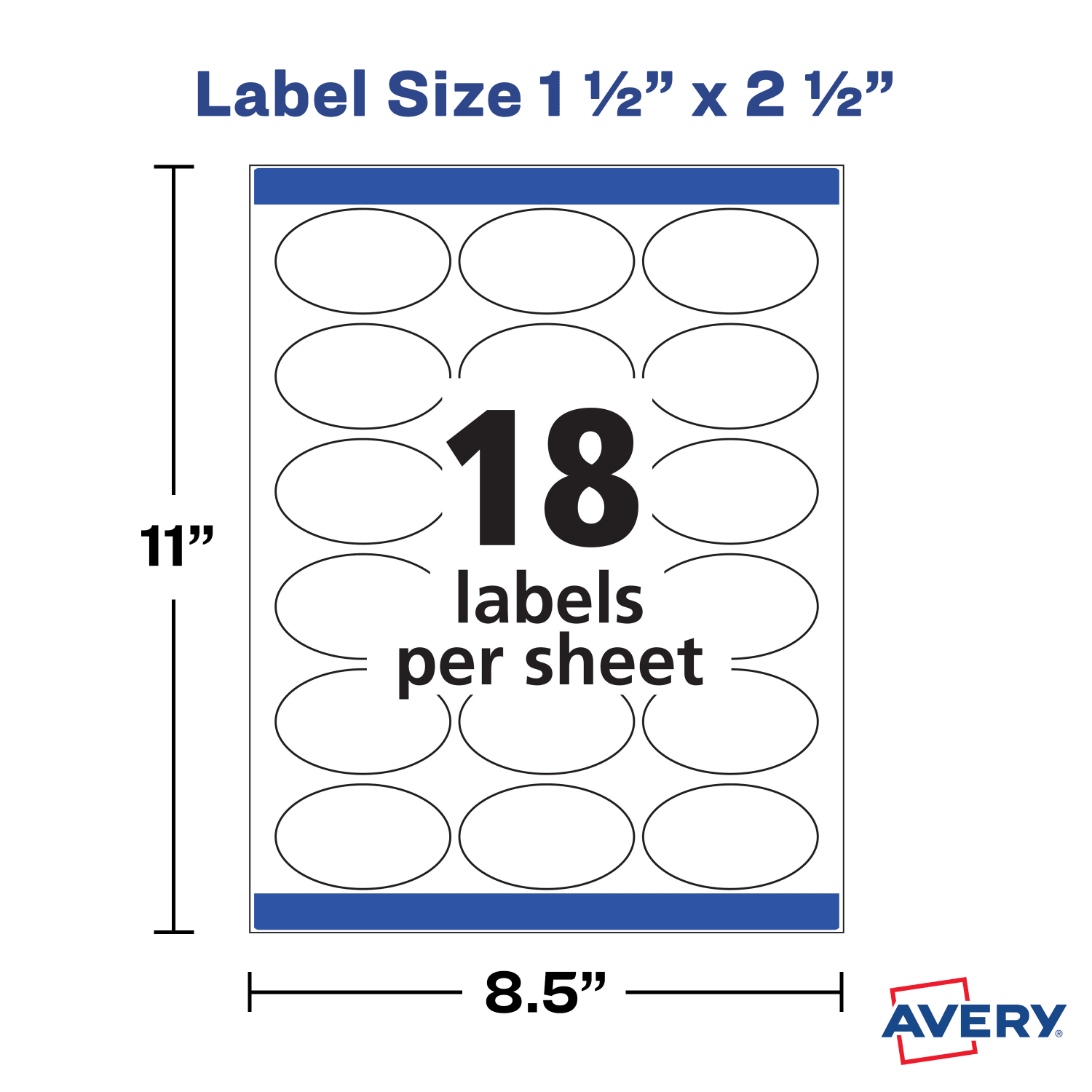 Avery Print-to-the-Edge Labels With Sure Feed Technology, 22854, Oval, 1.5in x 2.5in, Glossy Crystal Clear, Pack Of 180 Customizable Labels - Image 6