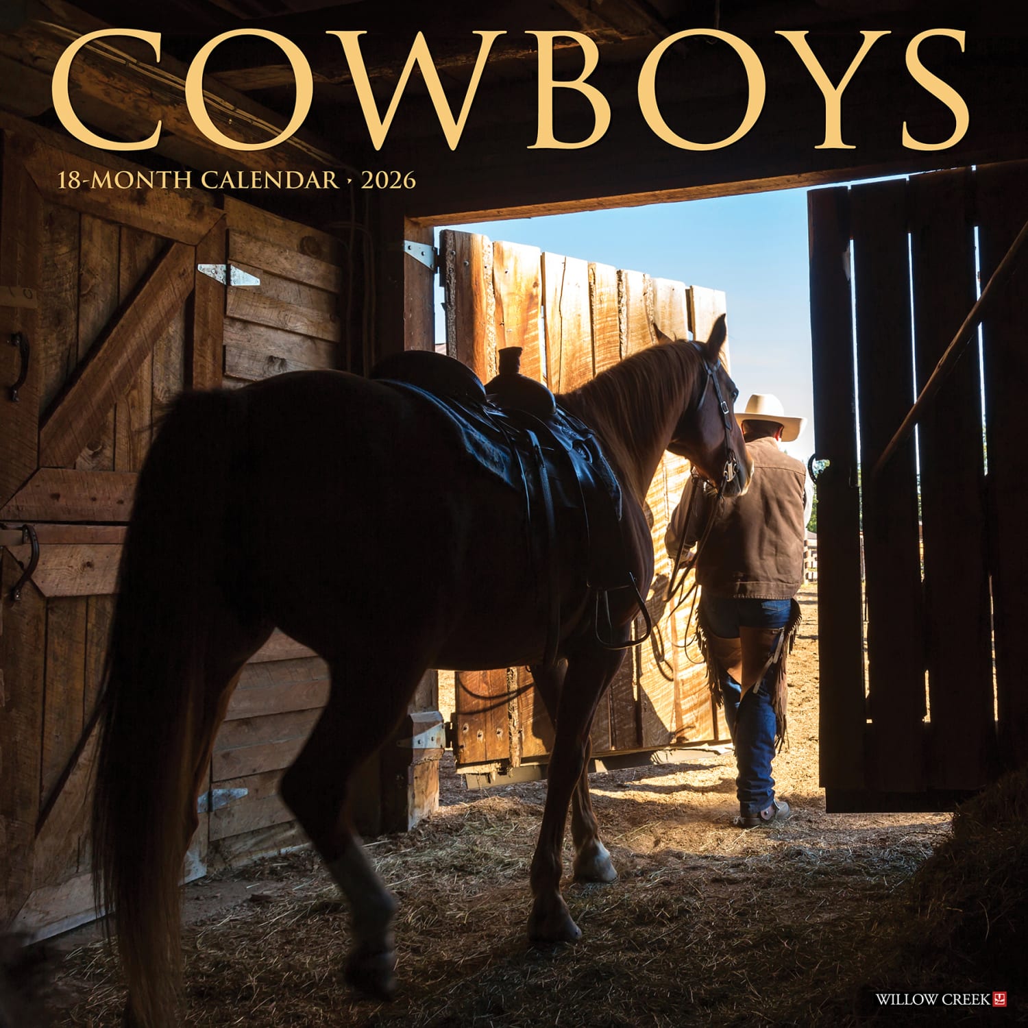2026 Willow Creek Press Sports Monthly Wall Calendar, 12in x 12in, Cowboys, January To December, 50880