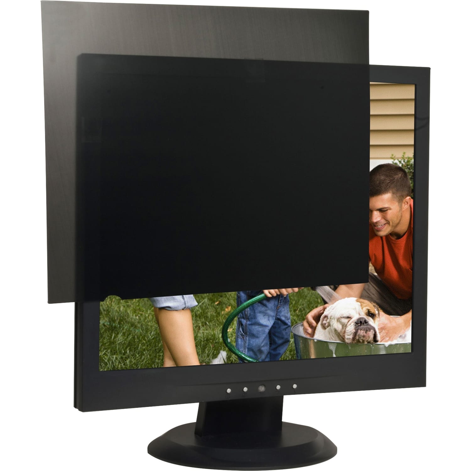Business Source 19in Monitor Blackout Privacy Filter Black - For 19inLCD Monitor - 5:4 - Damage Resistant - Anti-glare - 1 Pack - Image 4