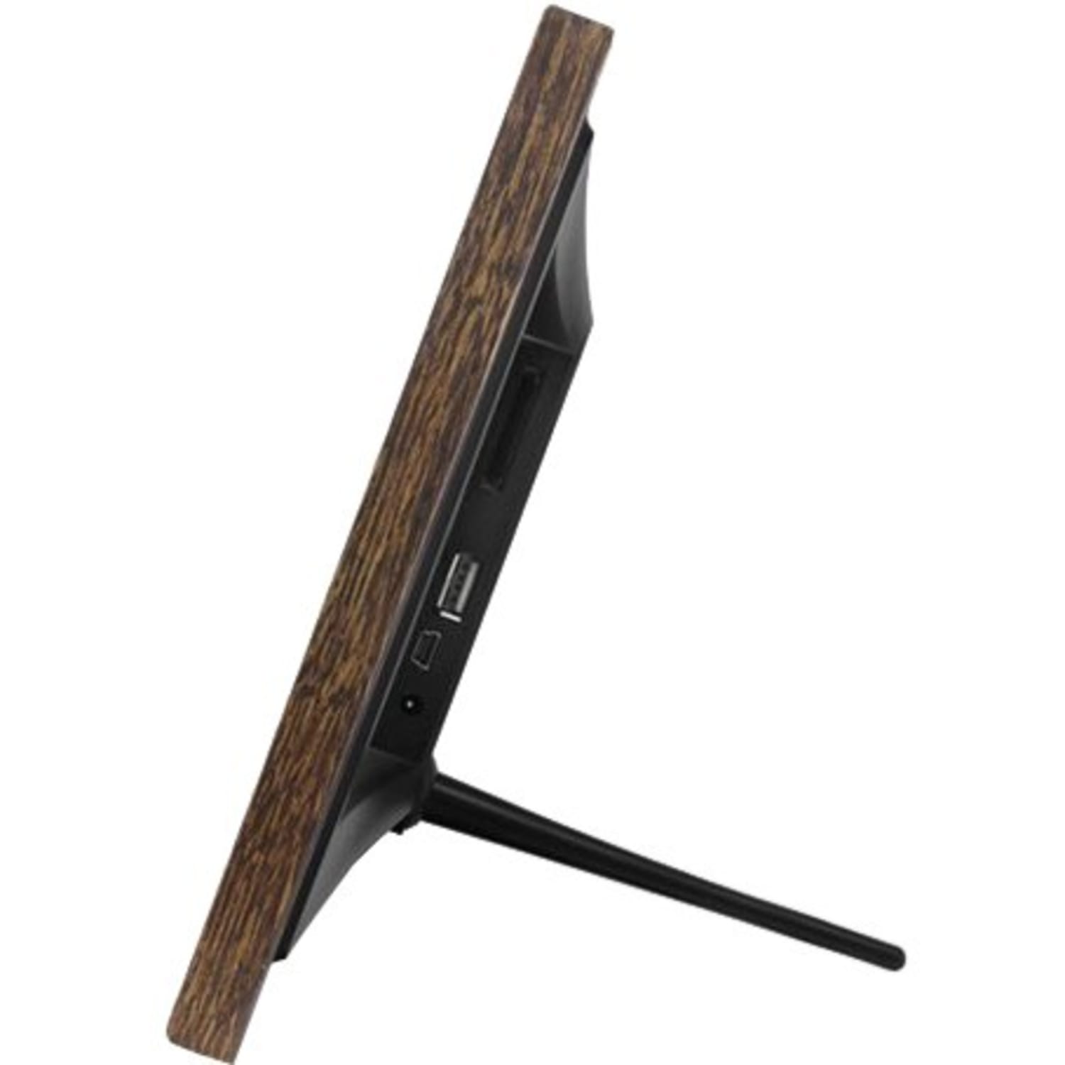 Aluratek 8 inch Distressed Wood Digital Photo Frame with Auto Slideshow Feature - 8in LCD Digital Frame - ADPFD08F - Image 5