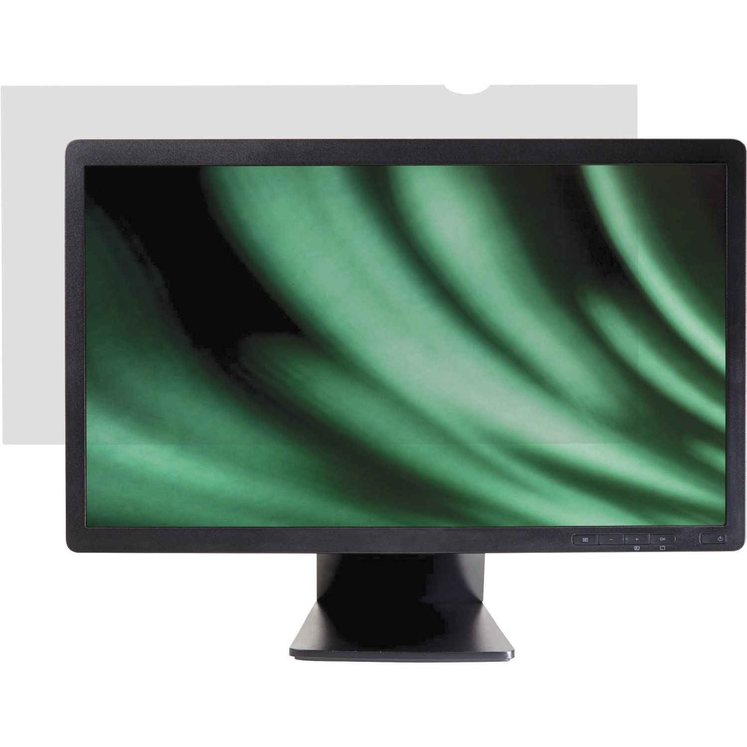 Business Source Widescreen Frameless Privacy Filter Black - For 22in Widescreen LCD Monitor - 16:10 - Damage Resistant - Anti-glare - 1 Each - Image 3