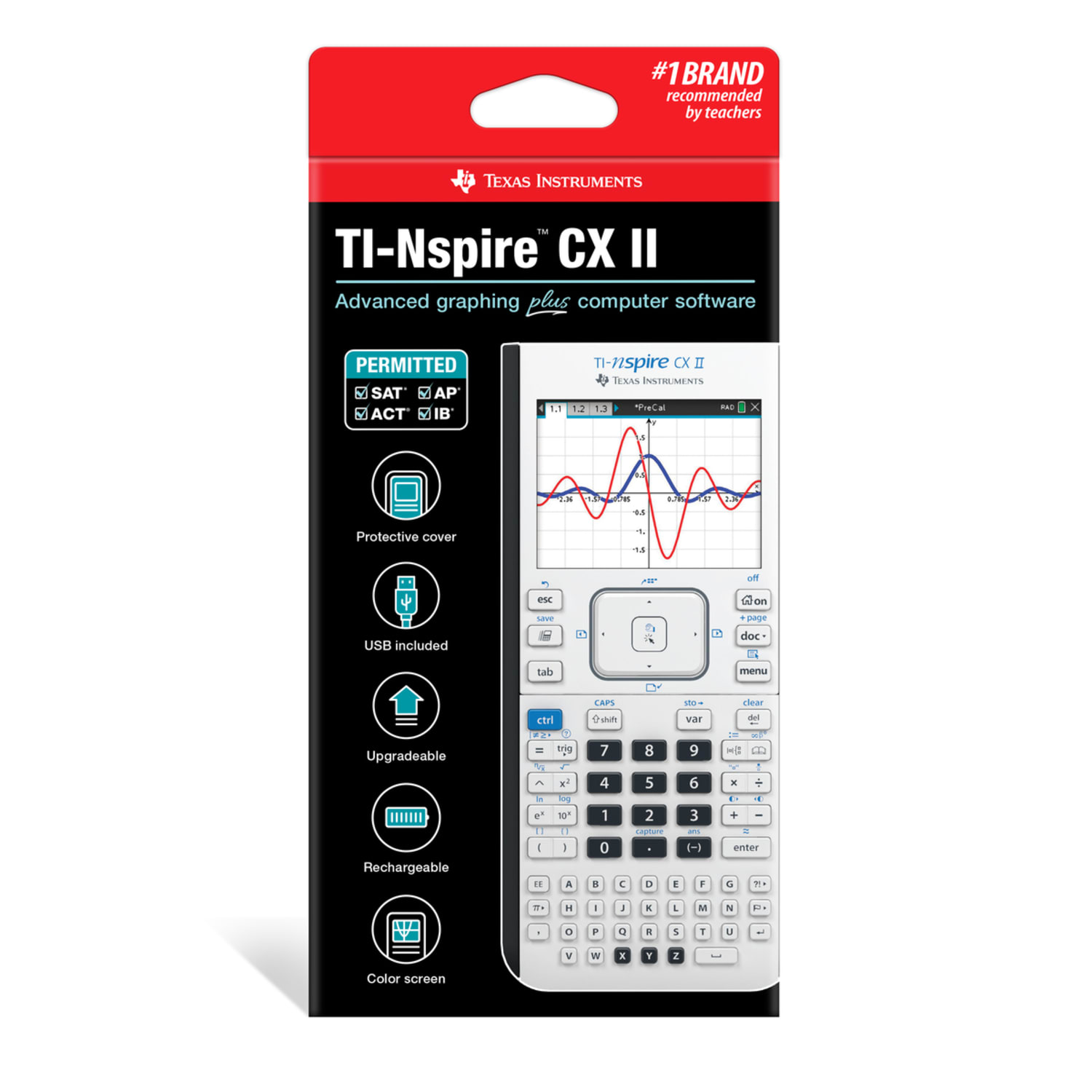 Texas Instruments TI-Nspire Color Graphing Calculator, NSCX2/TBL/1L1 - Image 5