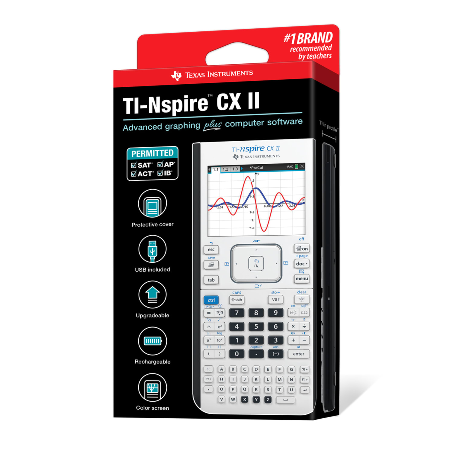 Texas Instruments TI-Nspire Color Graphing Calculator, NSCX2/TBL/1L1 - Image 6