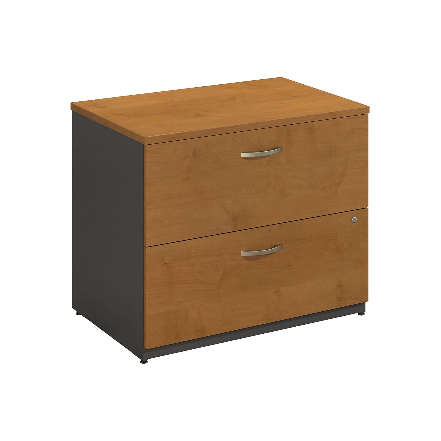 Bush Business Furniture Series C Components 35-2/3inW x 23-3/10inD Lateral 2-Drawer File Cabinet, Natural Cherry/Graphite Gray, Standard Delivery