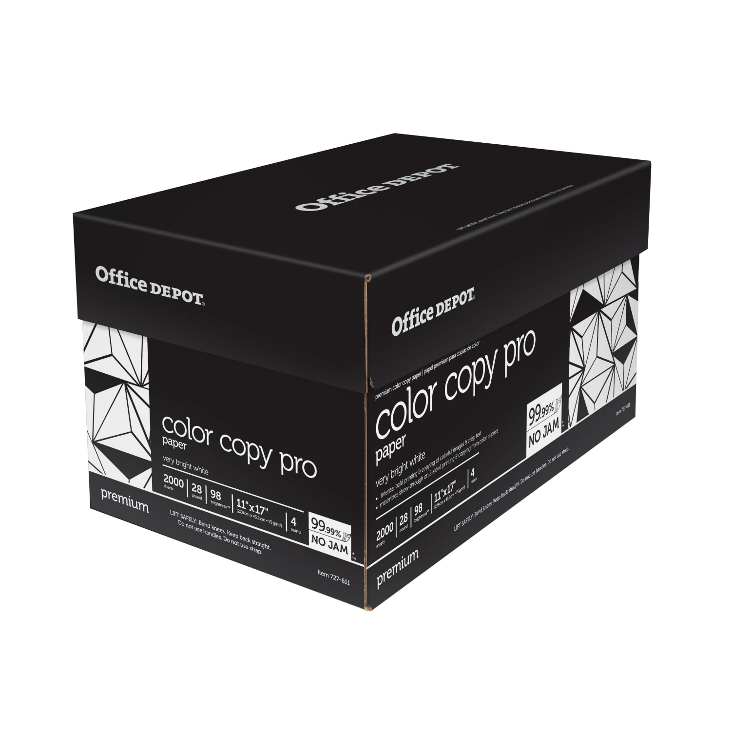 Office Depot Color Copy Paper, 4 Reams, White, Ledger (11in x 17in), 2000 Sheets Per Case, 28 Lb, 98 Brightness - Image 4