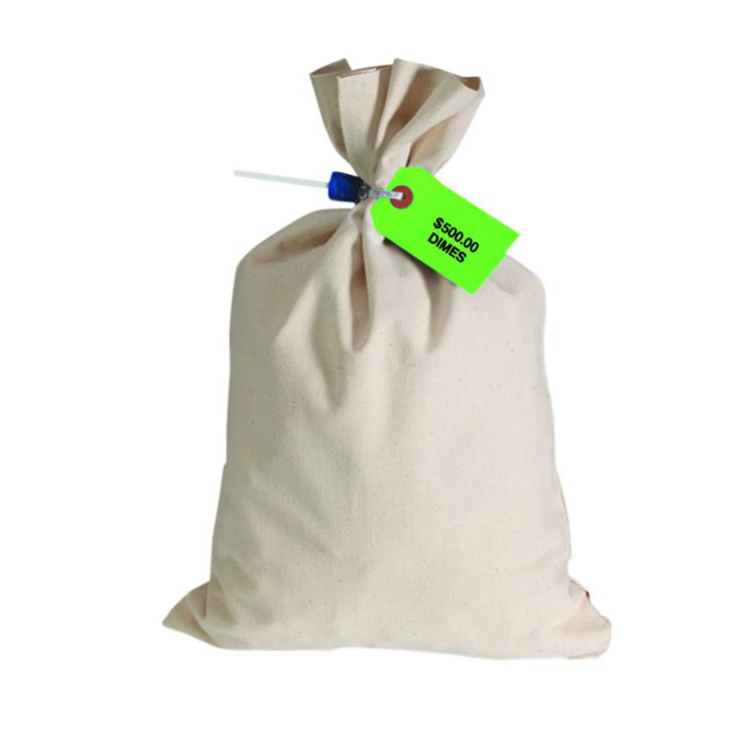 Control Group Canvas Coin Bags, 12in x 19in, Tan, Pack Of 50 Bags