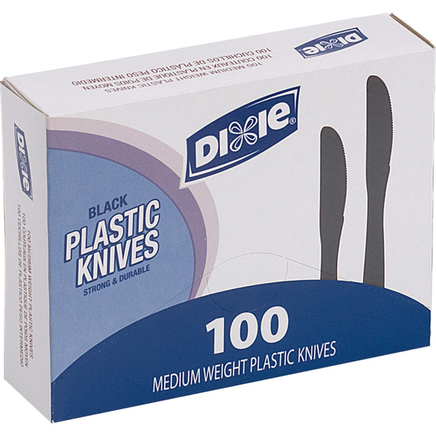 Dixie Medium-Weight Utensils, Knives, Black, Box Of 100 - Image 4