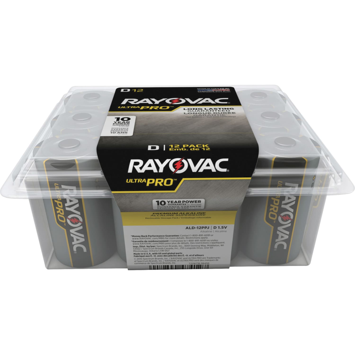 Rayovac Ultra Pro Alkaline D Battery 12-Packs - For Multipurpose - D - 1.5 V DC - 12/Pack - 8 / Carton - Image 4