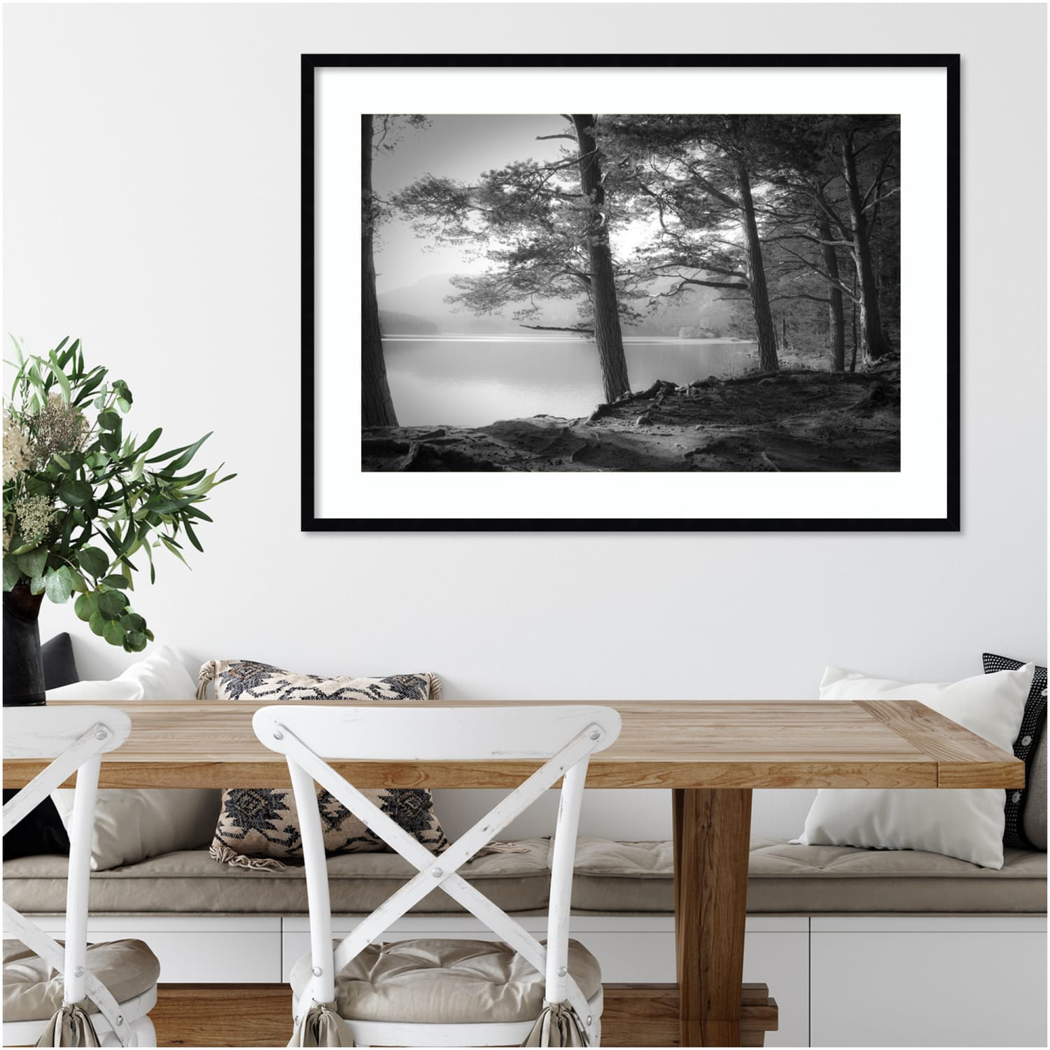 Amanti Art Scottish Lake by Dorit Fuhg Wood Framed Wall Art Print, 41inW x 30inH, Black - Image 3