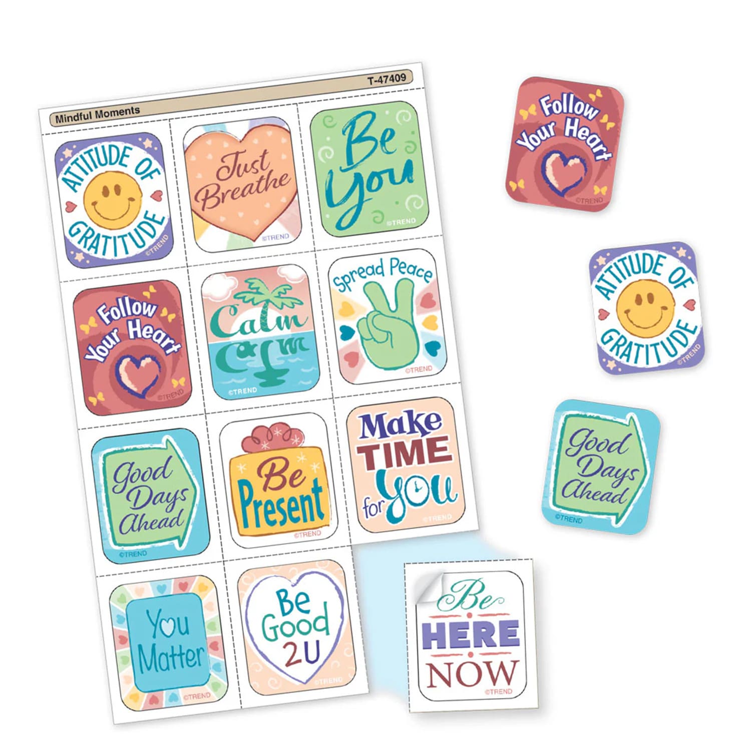 TREND Tear & Share Stickers Mindful Moments, 60 Per Pack, Set Of 6 Packs - Image 5