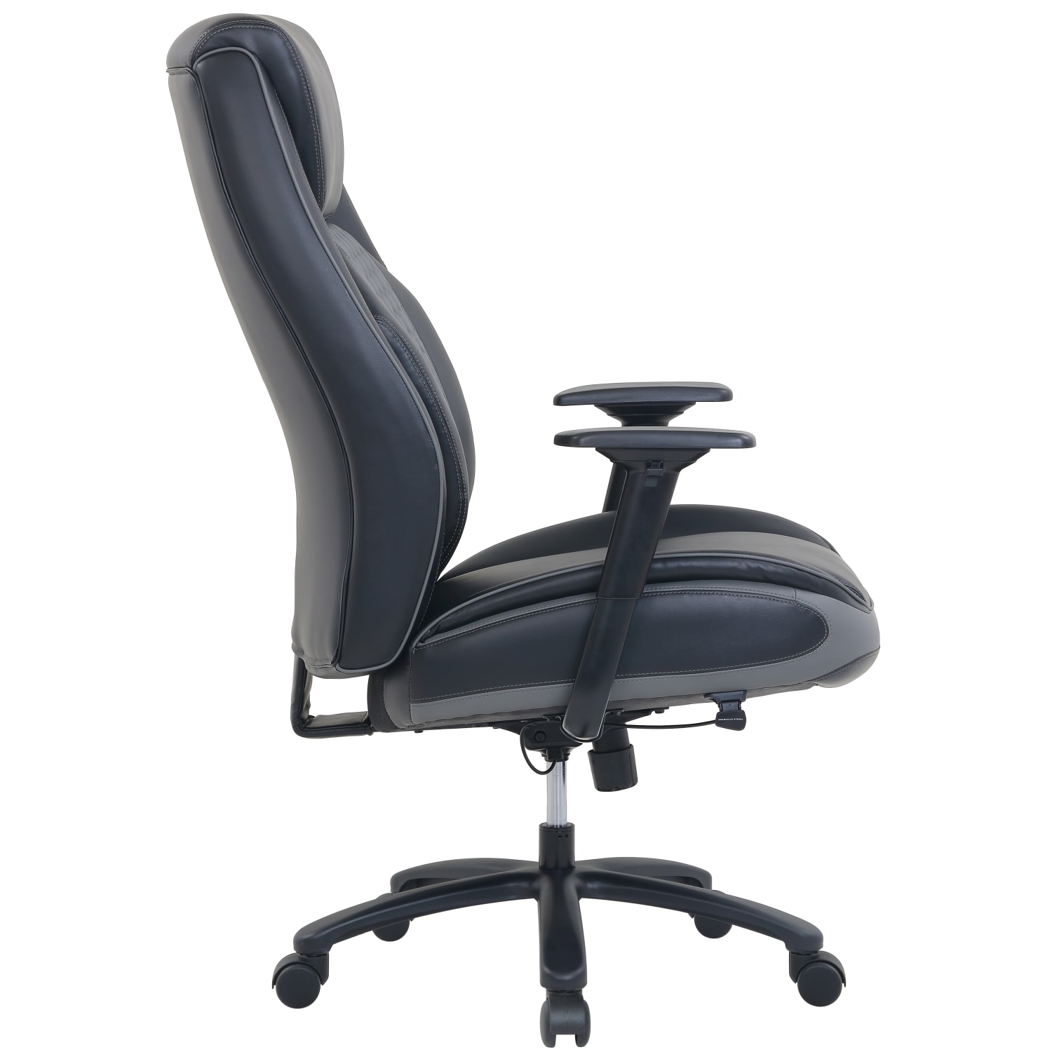 Shaquille O-Neal Nereus XXL Ergonomic Bonded Leather High-Back Executive Chair, Black - Image 3
