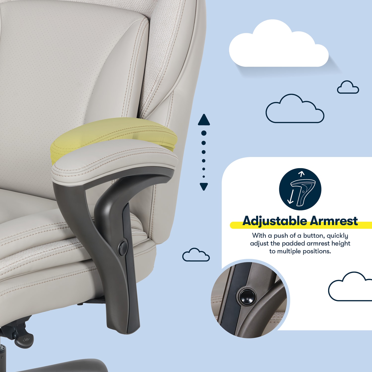 Serta SmartLayers Everett Big Tall Ergonomic Vegan Leather HighBack Executive Office Chair TaupeDark Gray BIFMA Compliant PopularChairscom Serta SmartLayers Everett Big Tall Ergonomic Vegan Leather High Back Executive Office Chair TaupeDark Gray BIFMA Compliant PopularChairscom