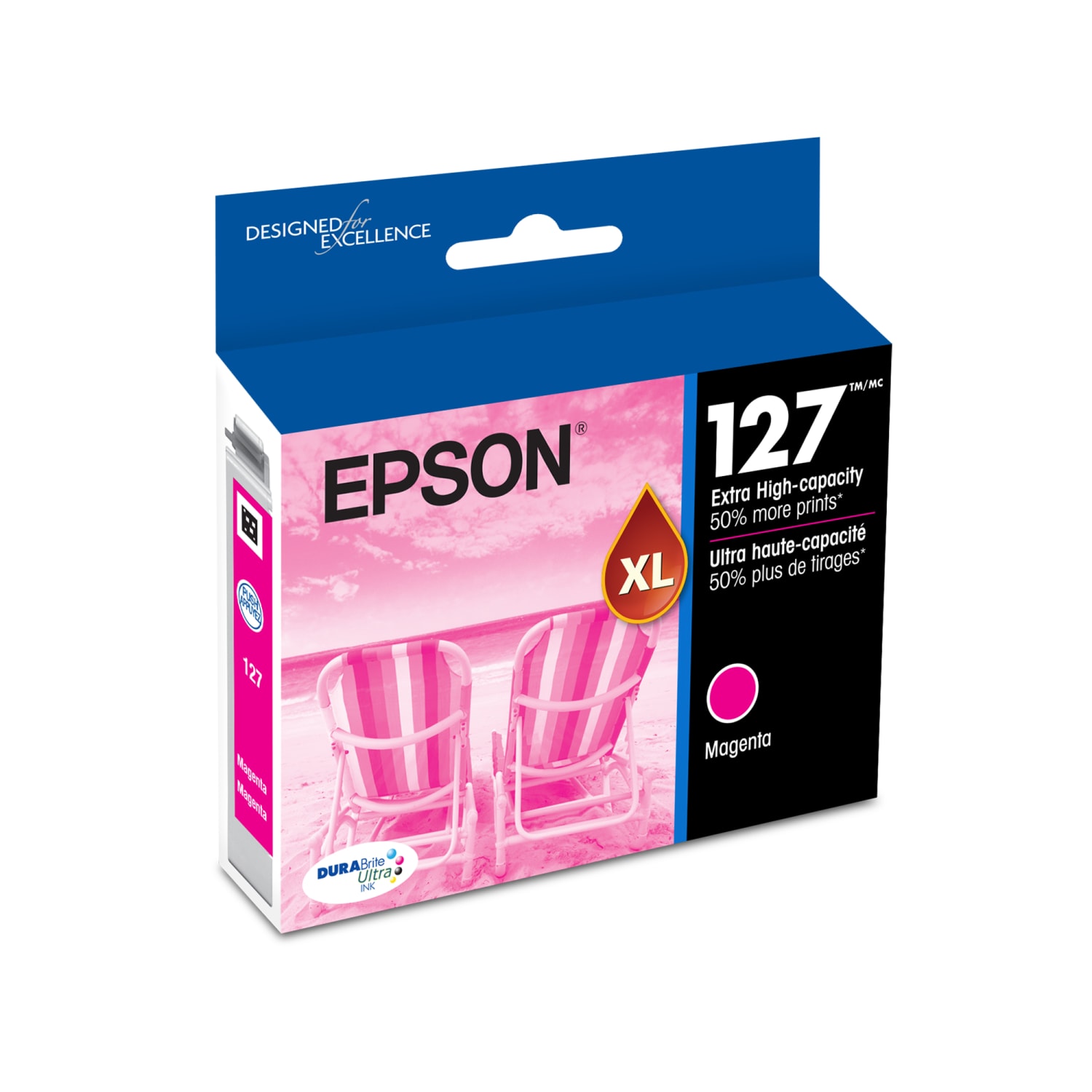 Epson 127 DuraBrite Ultra Magenta Ink Cartridge, T127320-S