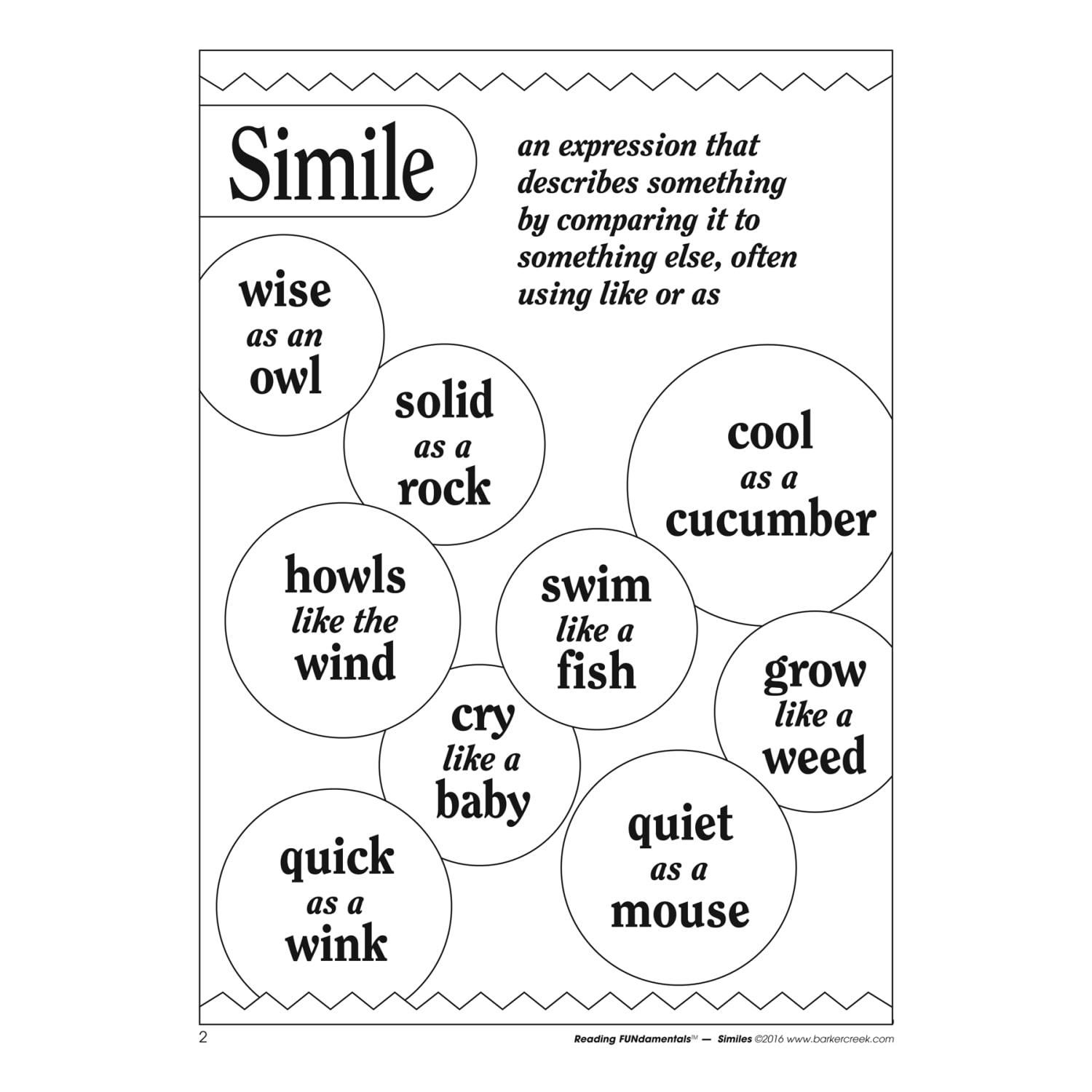 Barker Creek Grammar Activity Book, Similes, Grades 1 To College - Image 3
