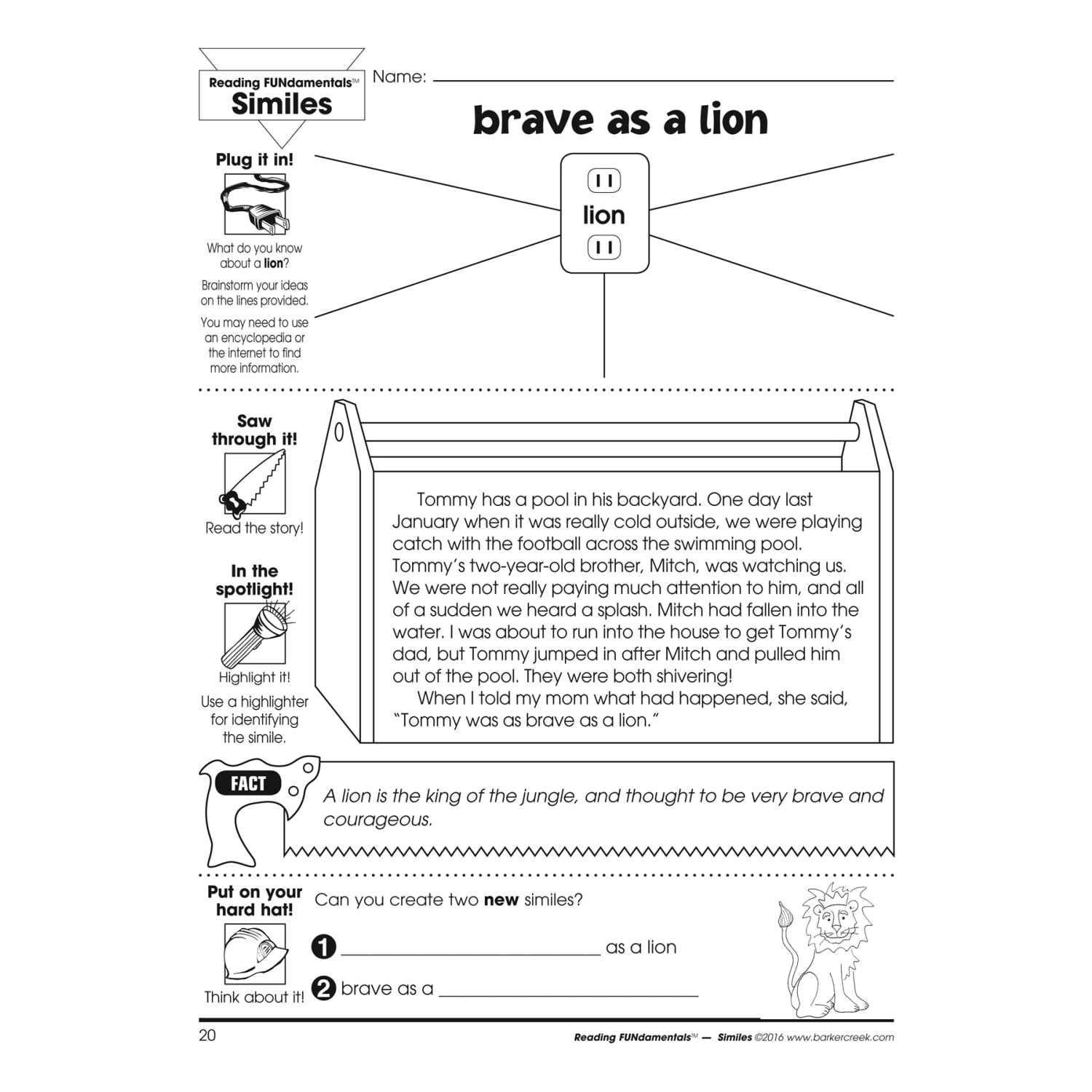 Barker Creek Grammar Activity Book, Similes, Grades 1 To College - Image 4
