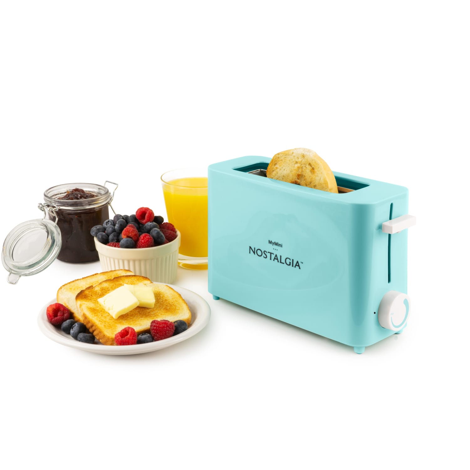 Nostalgia MyMini NMSST1AQ Single Slice Toaster, Aqua - Image 3