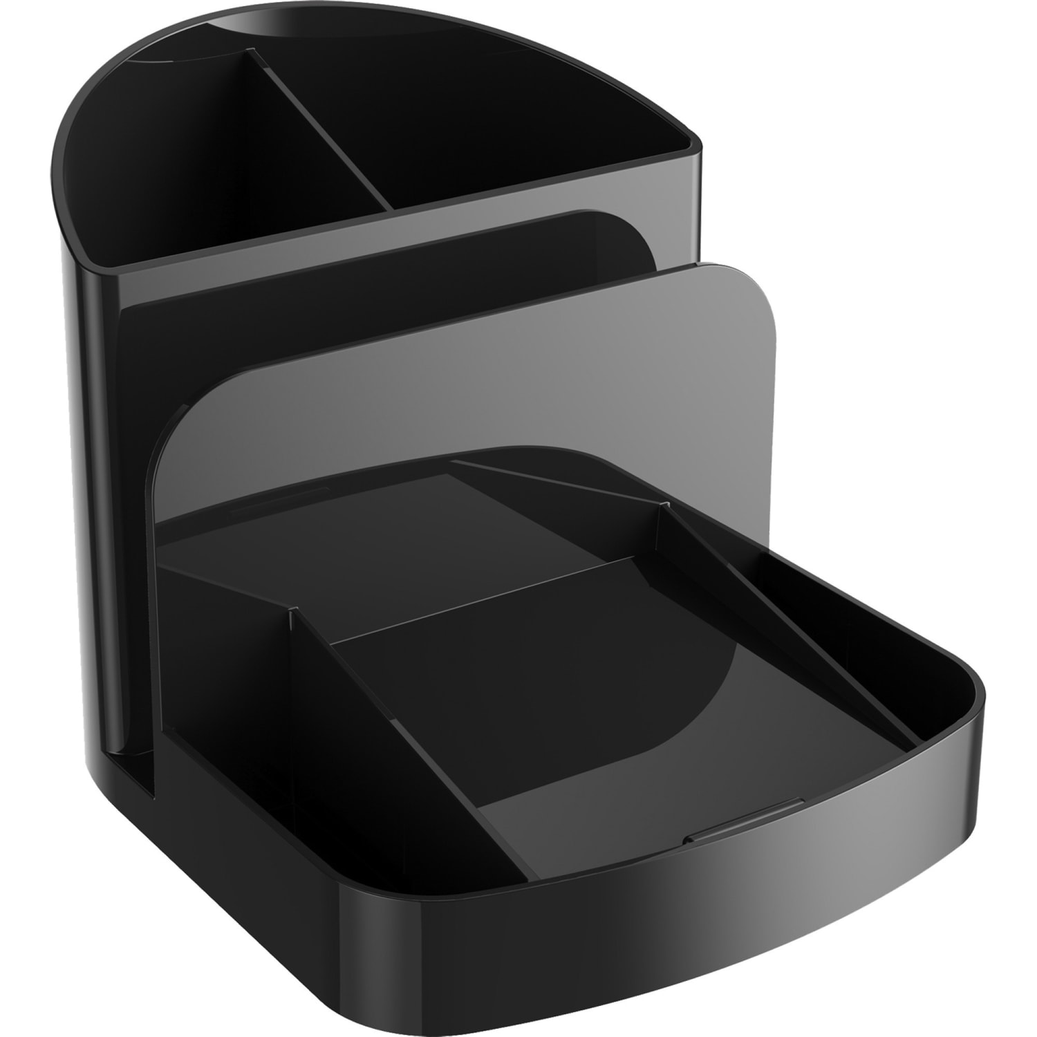 Deflecto Sustainable Office Desk Caddy - 5in Height x 5.38in Width x 6.75in Depth - Desktop - 30% Recycled - Black - Plastic - 1 Each - Image 4