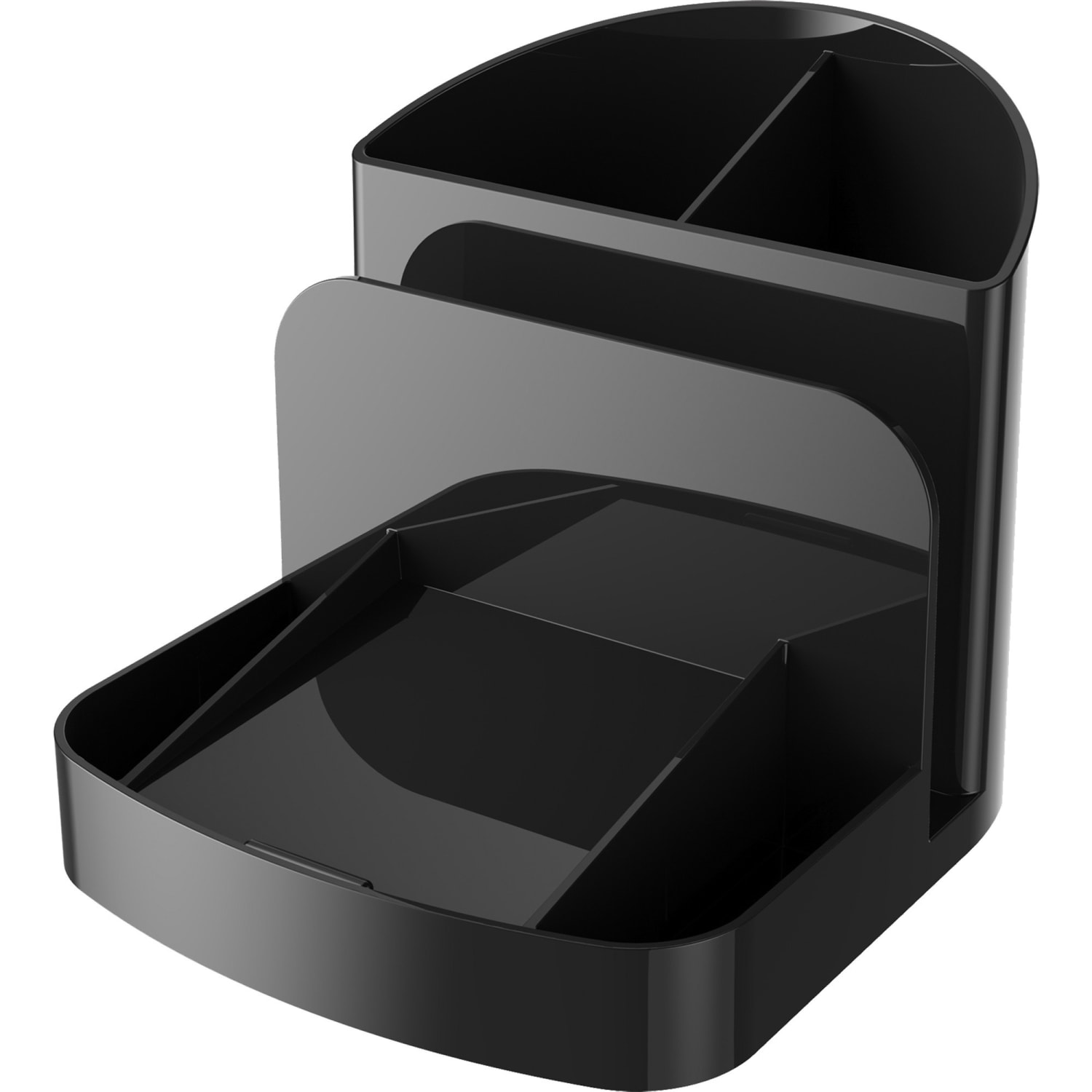 Deflecto Sustainable Office Desk Caddy - 5in Height x 5.38in Width x 6.75in Depth - Desktop - 30% Recycled - Black - Plastic - 1 Each - Image 5