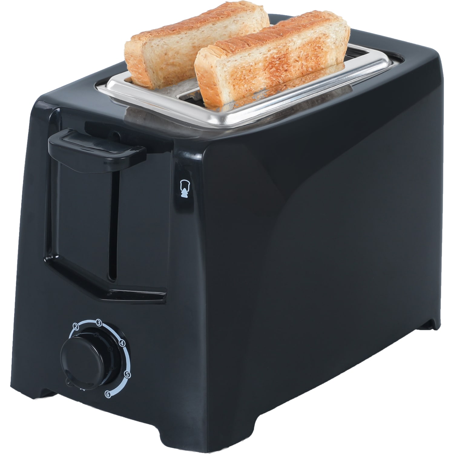 Commercial Chef 2-Slice Toaster, 6-1/2inH x 9-7/8inW x 5-13/16inD, Black - Image 4