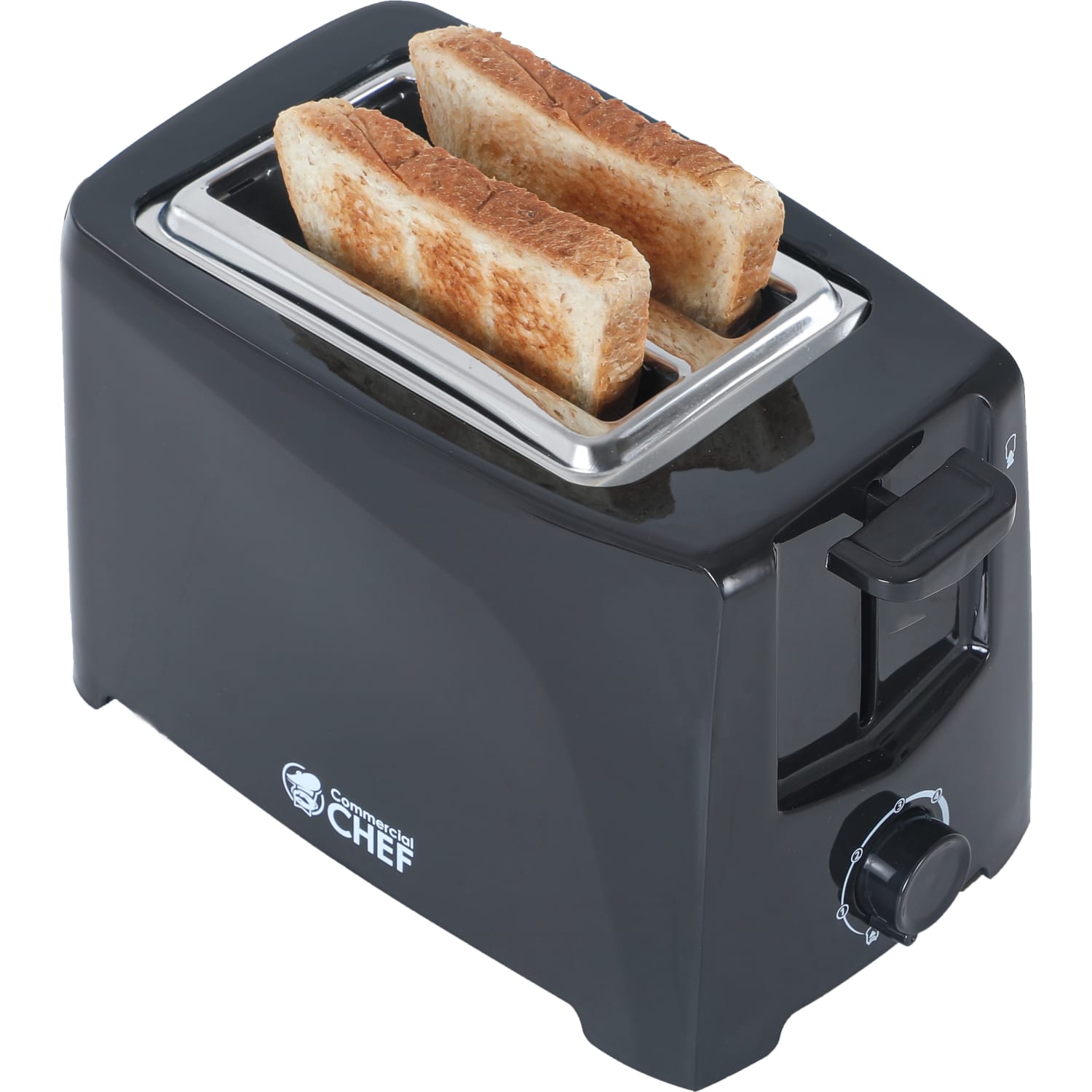 Commercial Chef 2-Slice Toaster, 6-1/2inH x 9-7/8inW x 5-13/16inD, Black - Image 5